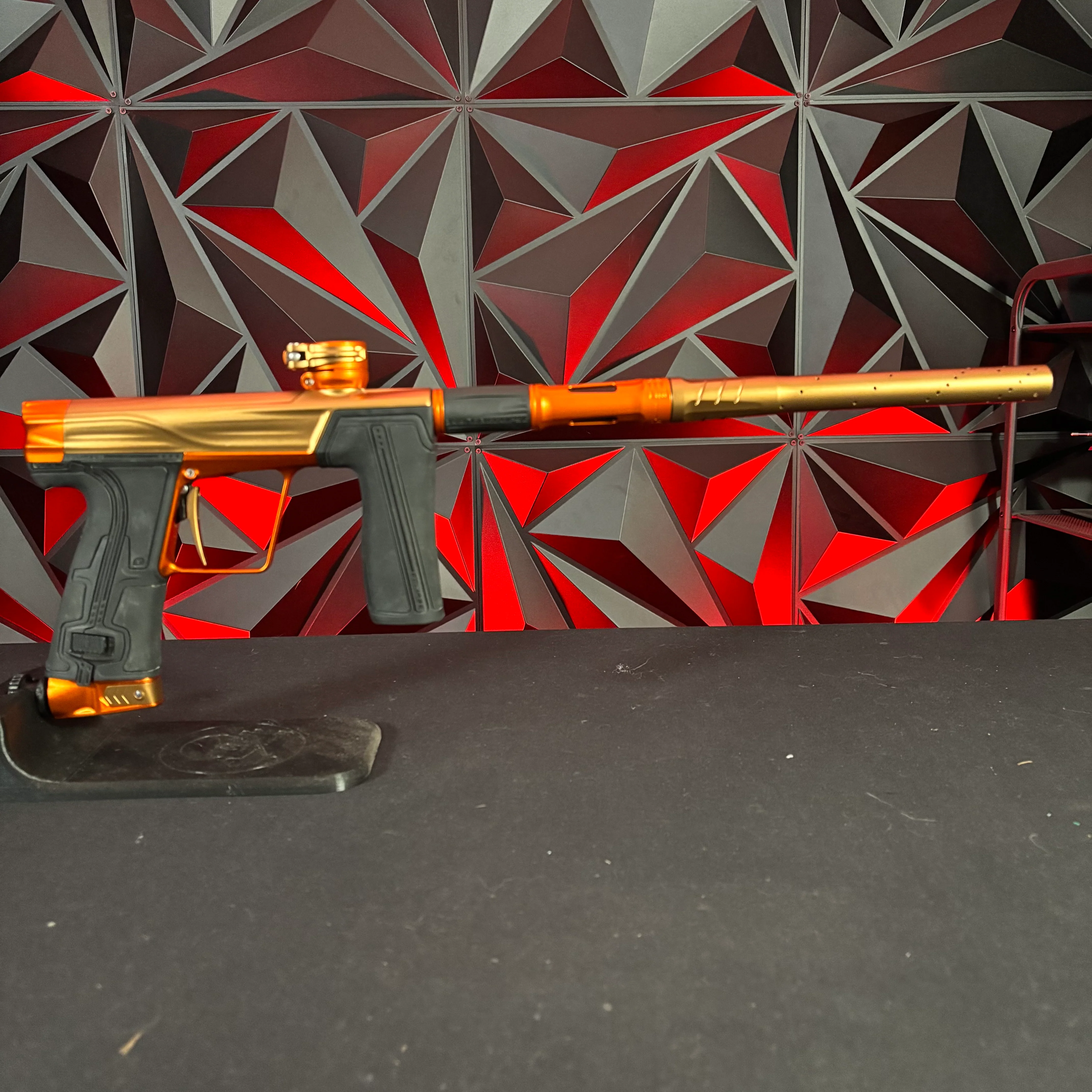 Used Planet Eclipse Geo R5 Paintball Gun - Gold/Orange - Image 6