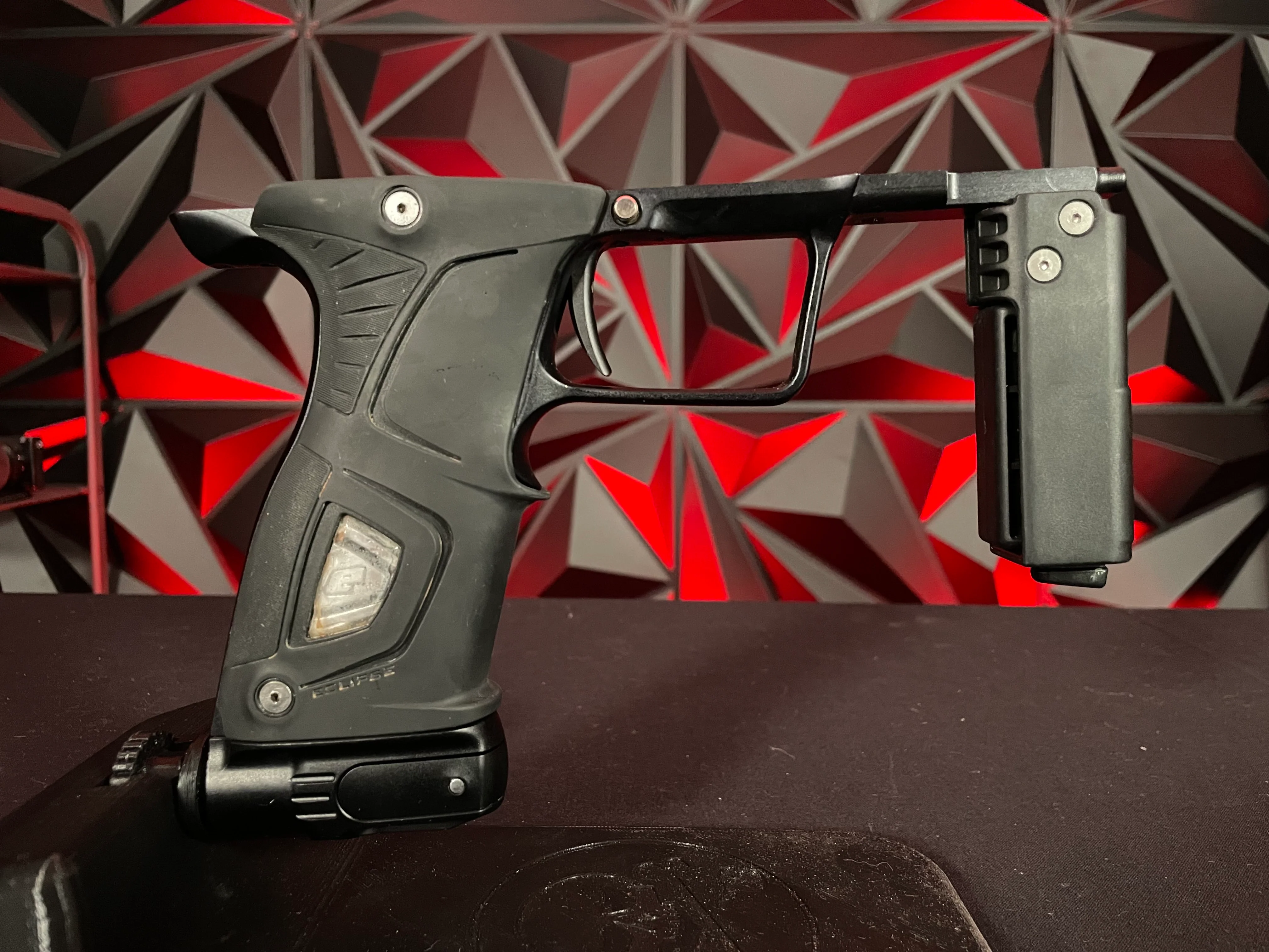 Used Planet Eclipse Gmek 170r Mech Frame -  Black w/ POPS ASA, hAir 45 V2 Trigger Valve, & Earth Back Grip - Image 3
