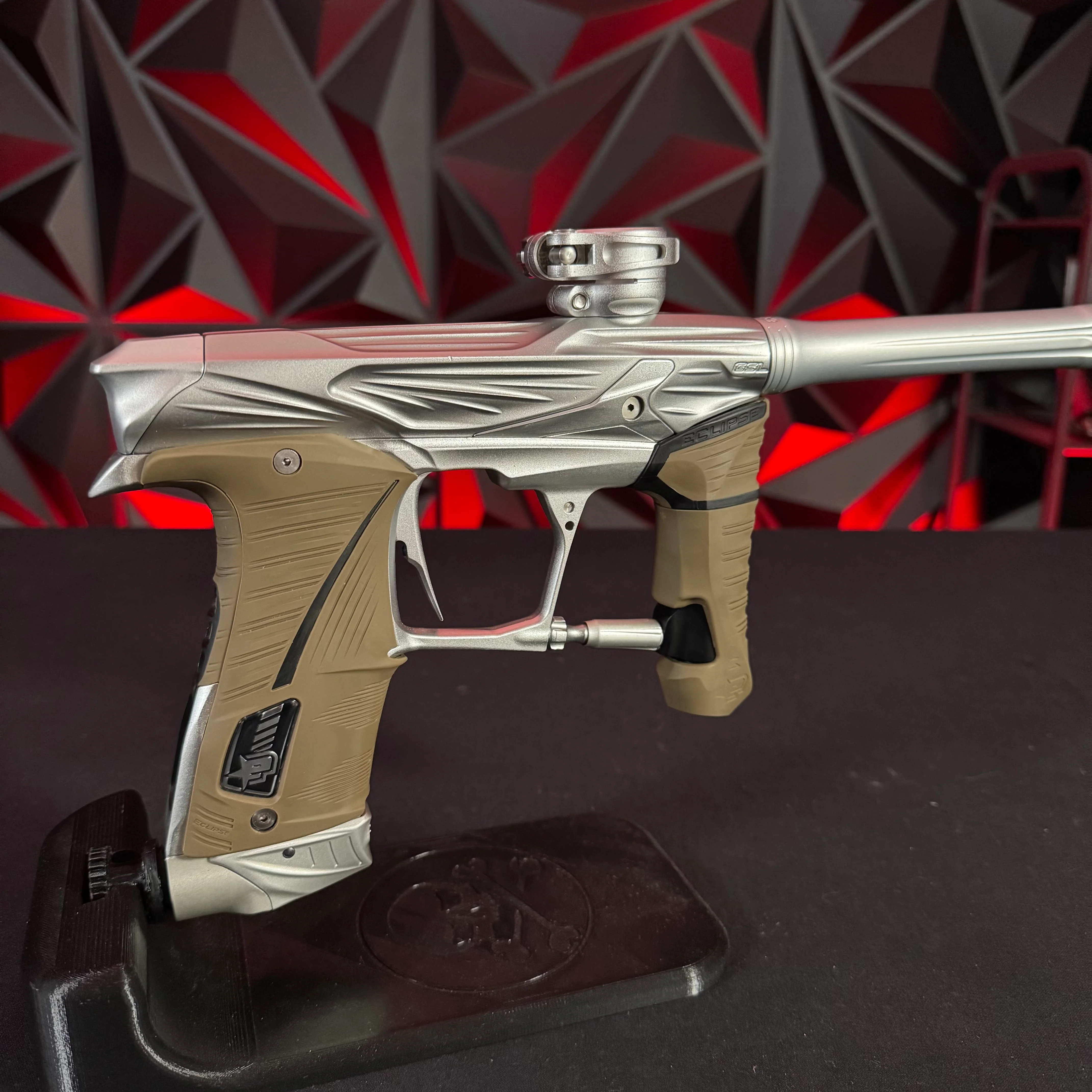 Used Planet Eclipse GSL Paintball Gun - Silver w/ Earth Grips - Image 2