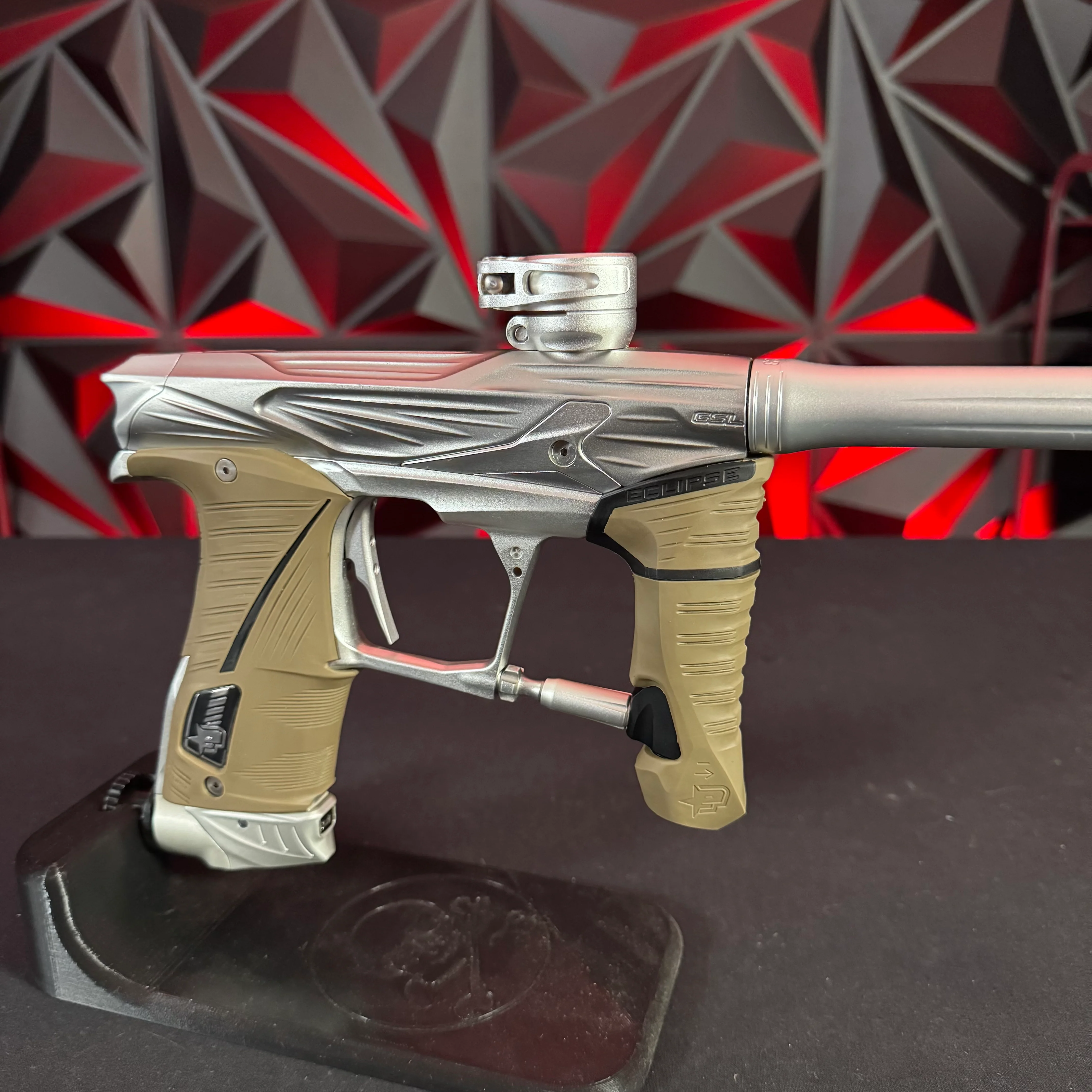 Used Planet Eclipse GSL Paintball Gun - Silver w/ Earth Grips - Image 4