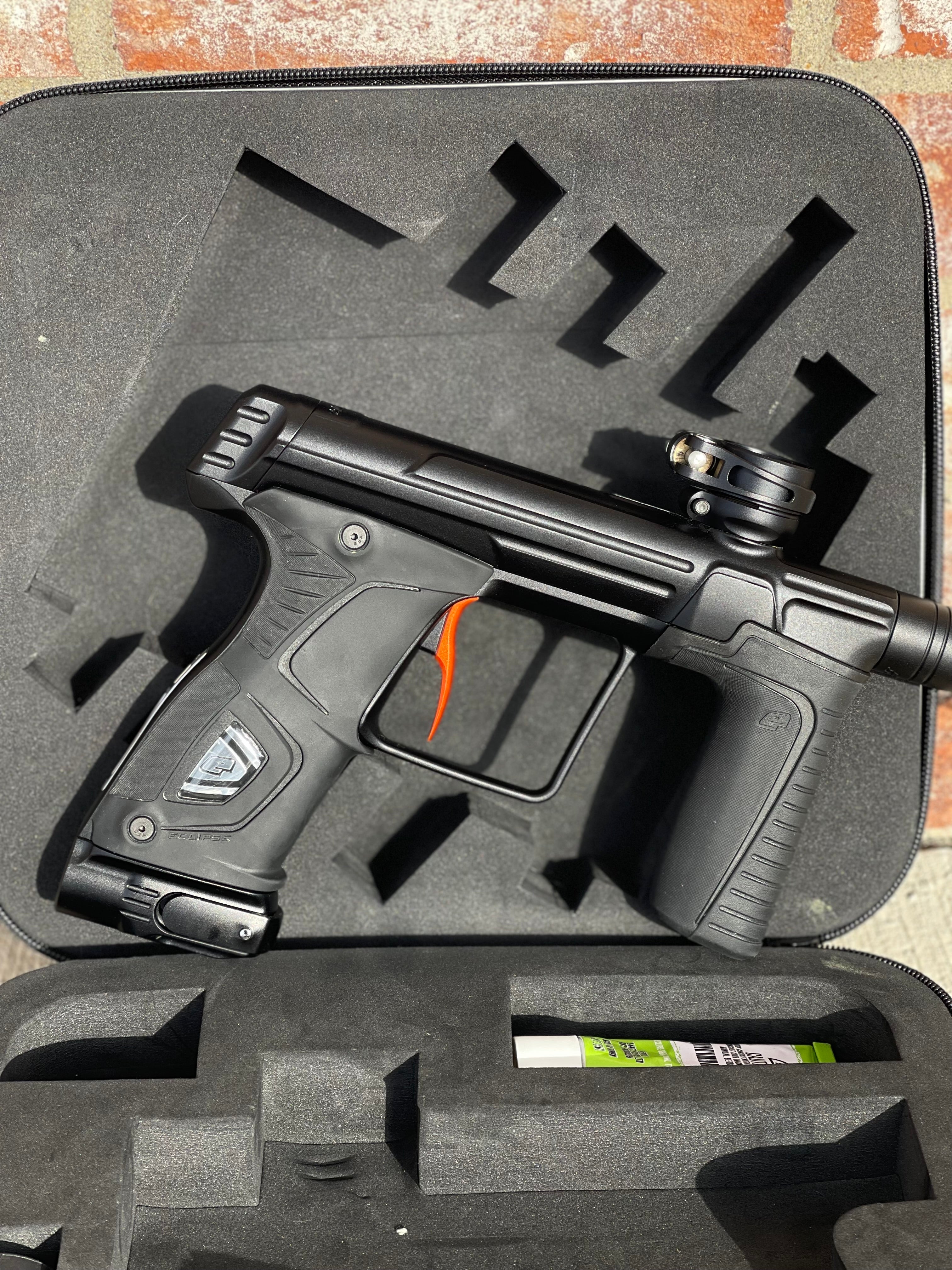 Used Planet Eclipse Gtek 170R Paintball Gun - Black w/ Orange Scythe Trigger - Image 5