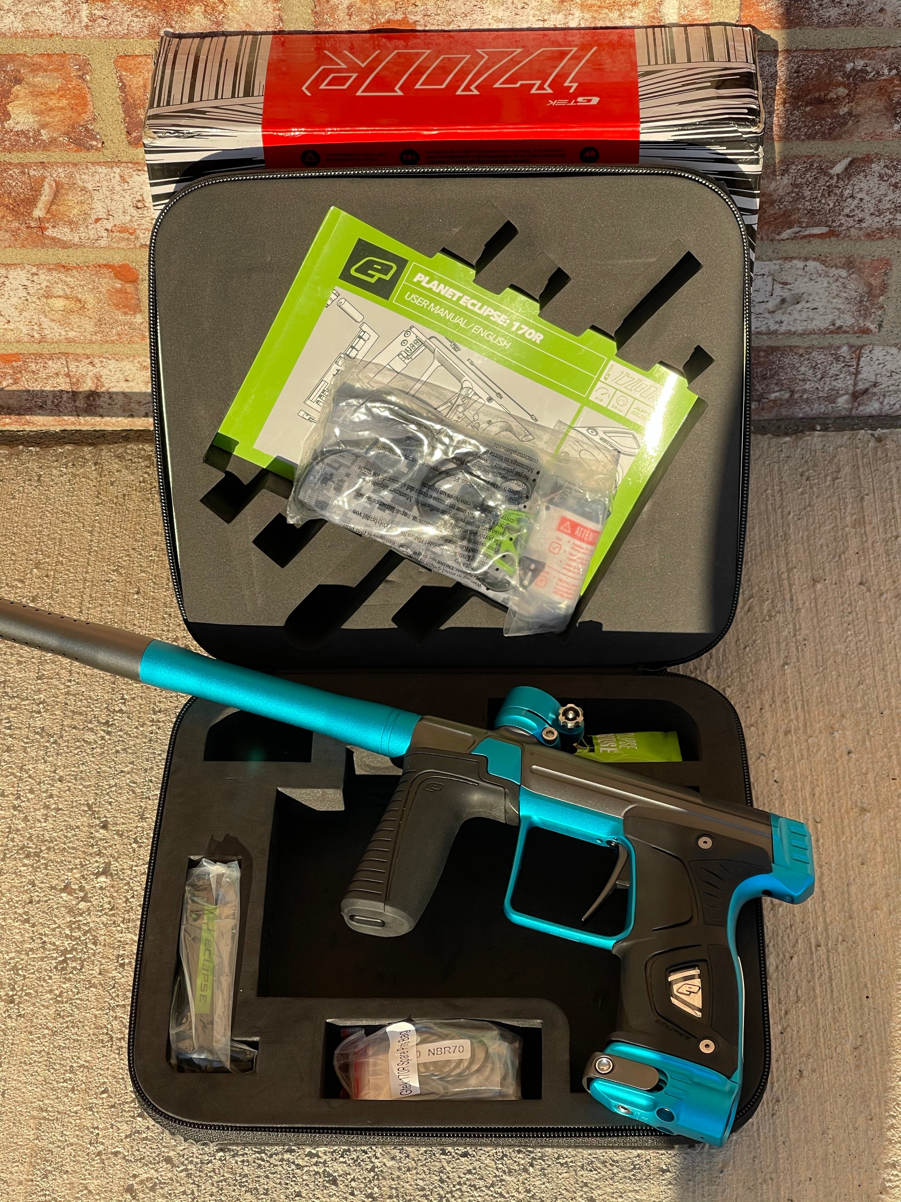 Used Planet Eclipse Gtek 170R Paintball Gun - Grey/Teal - Image 7