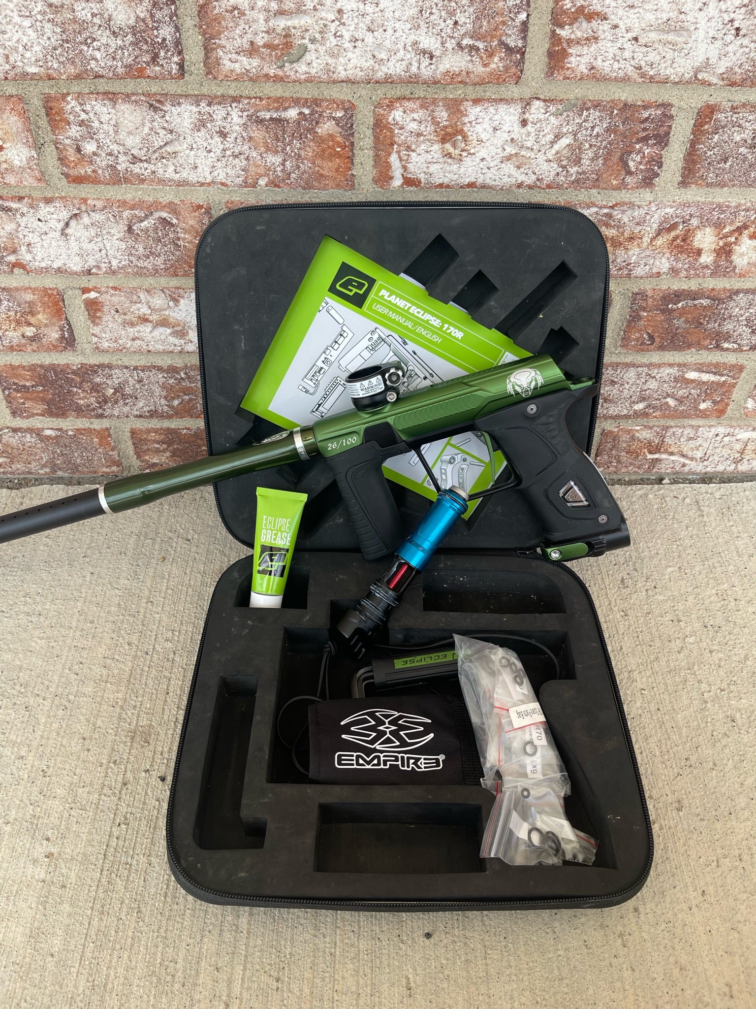 Used Planet Eclipse Gtek 170R Paintball Gun - LE Predator #26/100 w/ UL Barrel  and Stock Barrel - Image 7