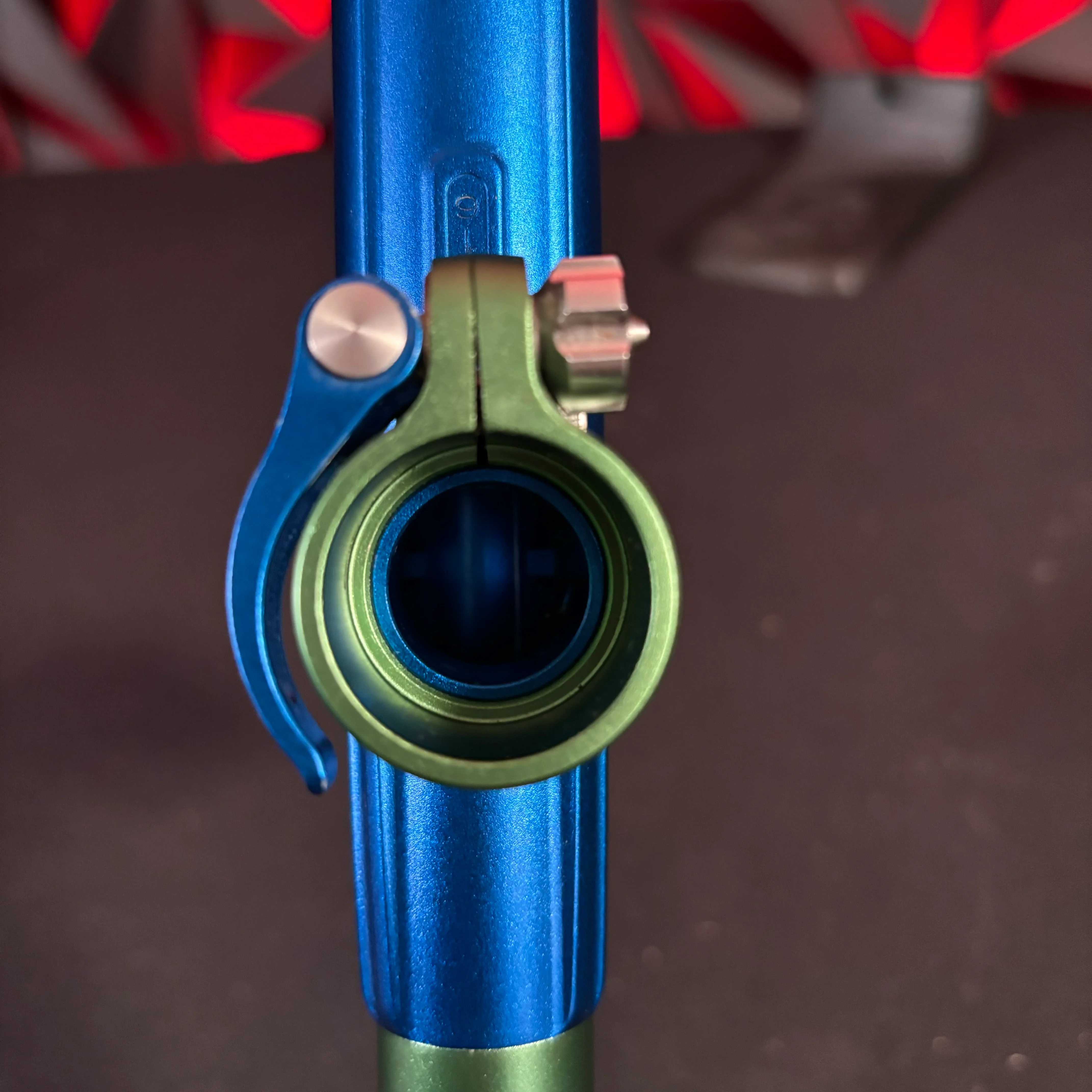 Used Planet Eclipse Gtek 170R Paintball Marker - Blue/Green w/ DeuceTrigger - Image 10