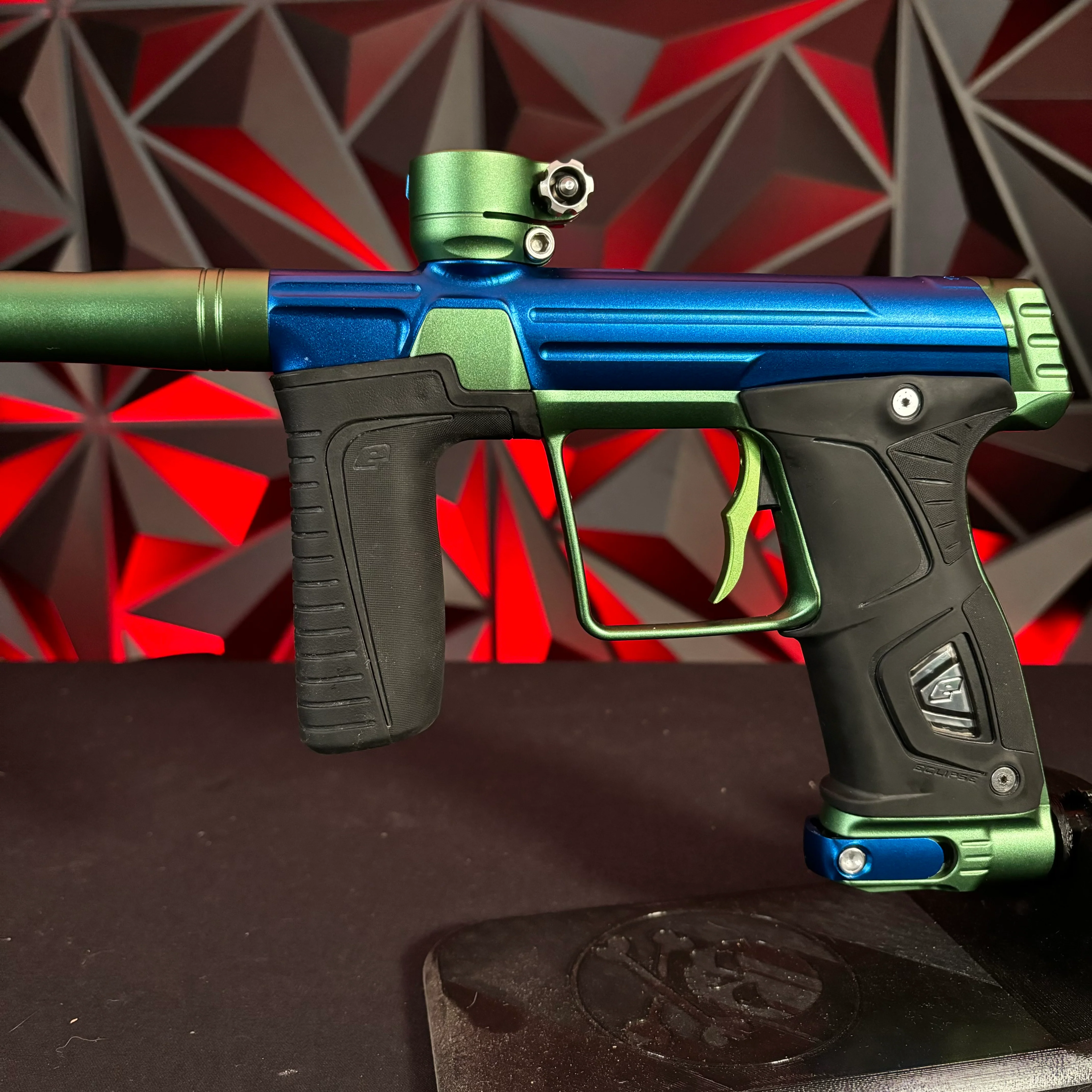 Used Planet Eclipse Gtek 170R Paintball Marker - Blue/Green w/ DeuceTrigger - Image 5