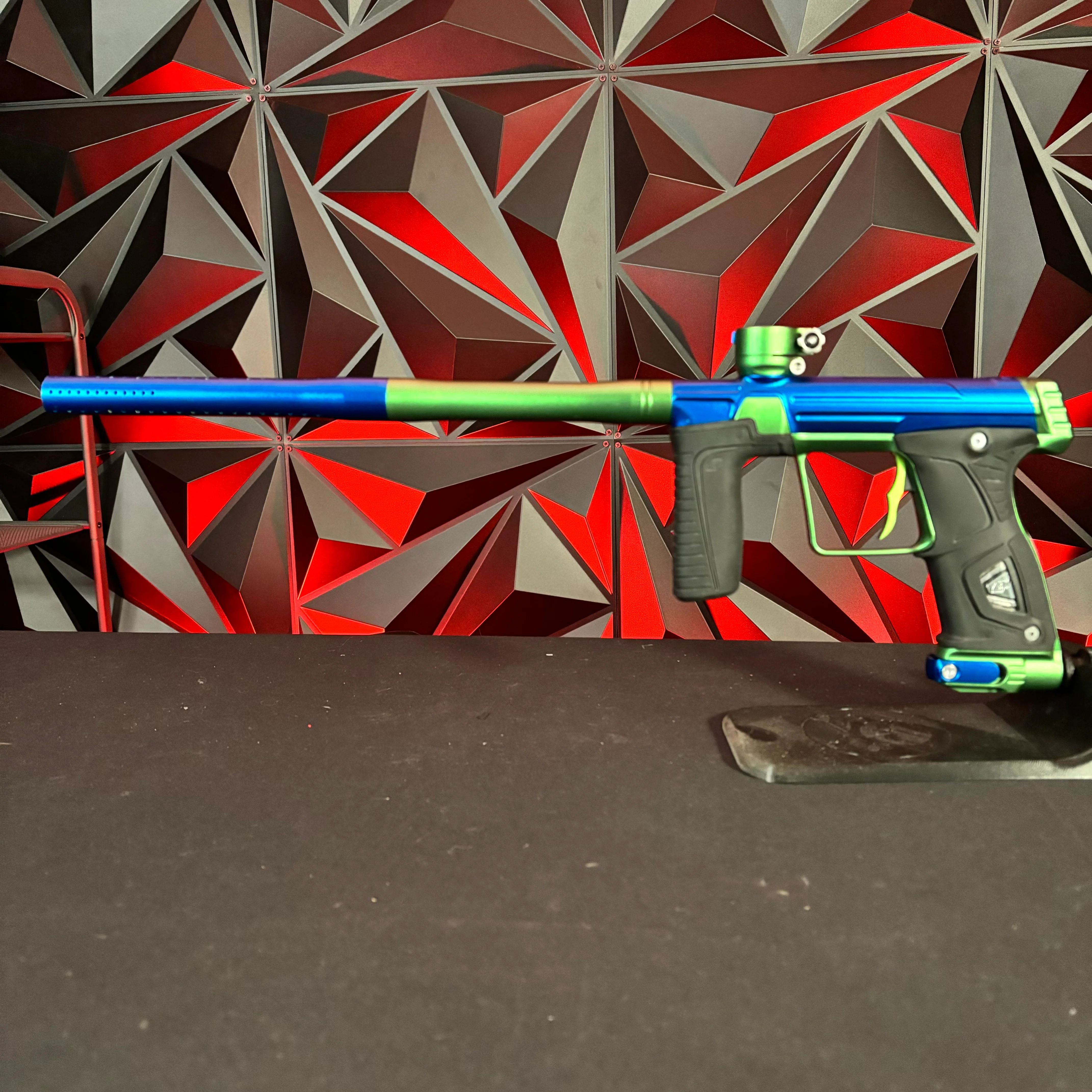 Used Planet Eclipse Gtek 170R Paintball Marker - Blue/Green w/ DeuceTrigger - Image 7