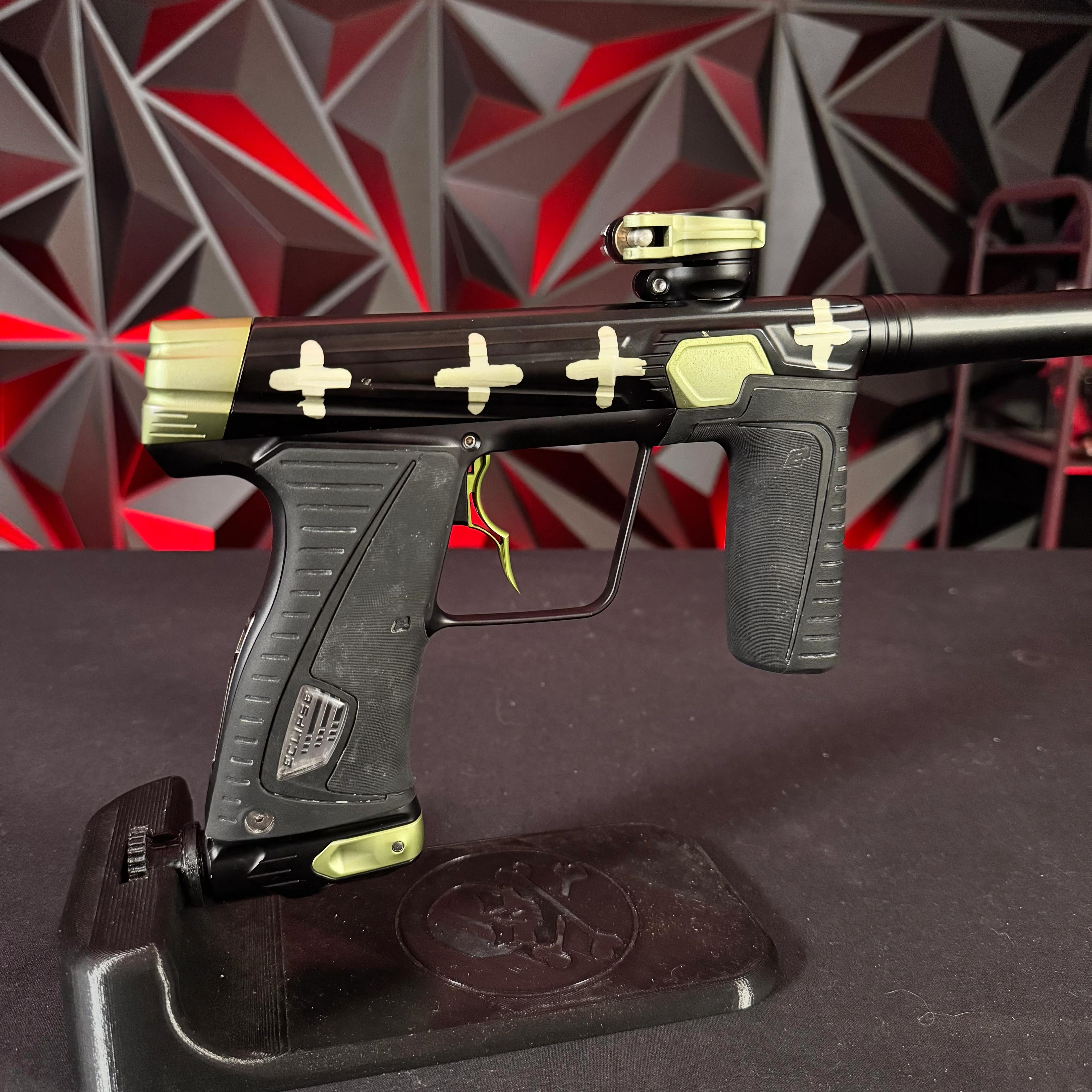 Used Planet Eclipse Gtek 180R Paintball Gun - Black/Green Hormesis Colab w/Infamous Deuce Trigger - Image 2