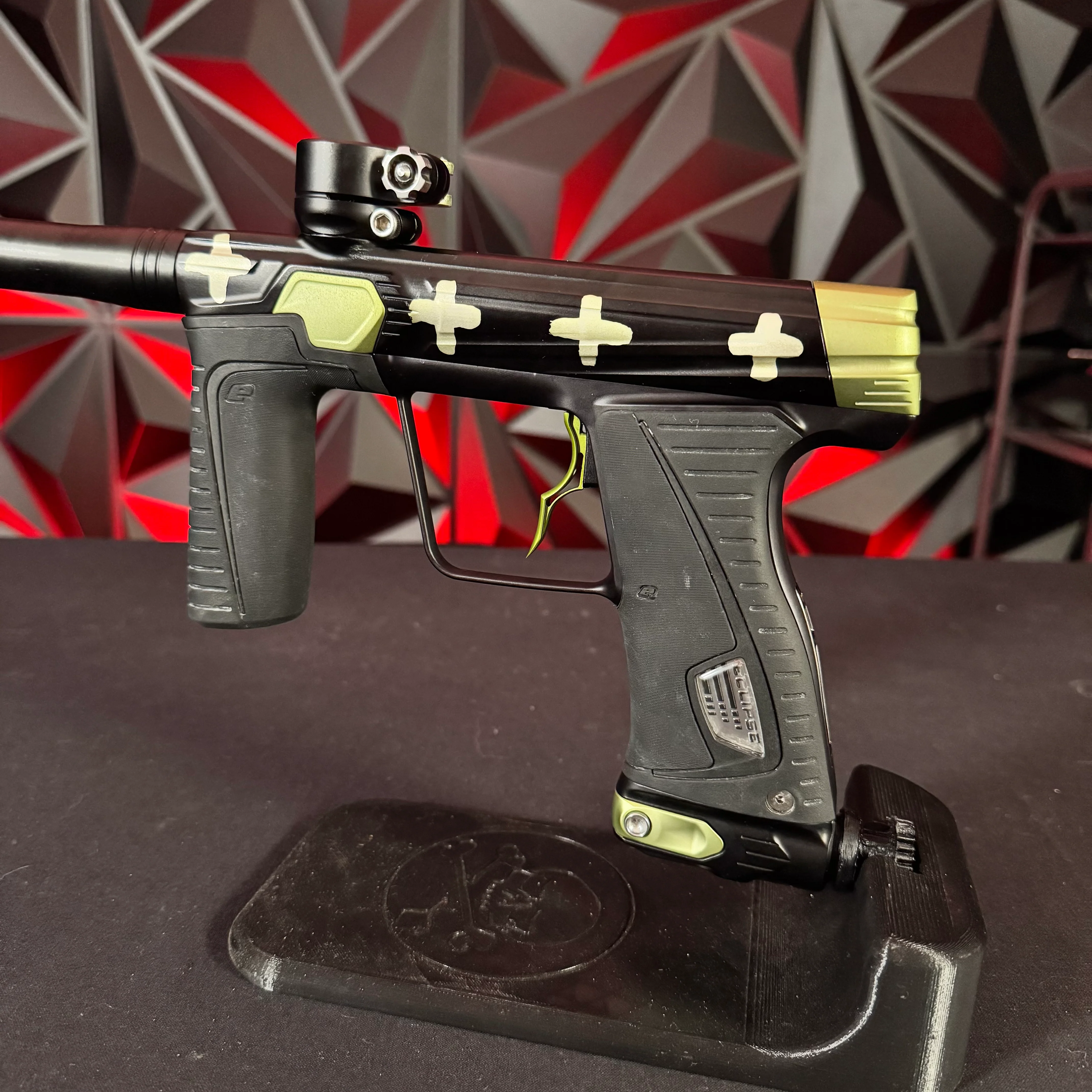 Used Planet Eclipse Gtek 180R Paintball Gun - Black/Green Hormesis Colab w/Infamous Deuce Trigger - Image 3