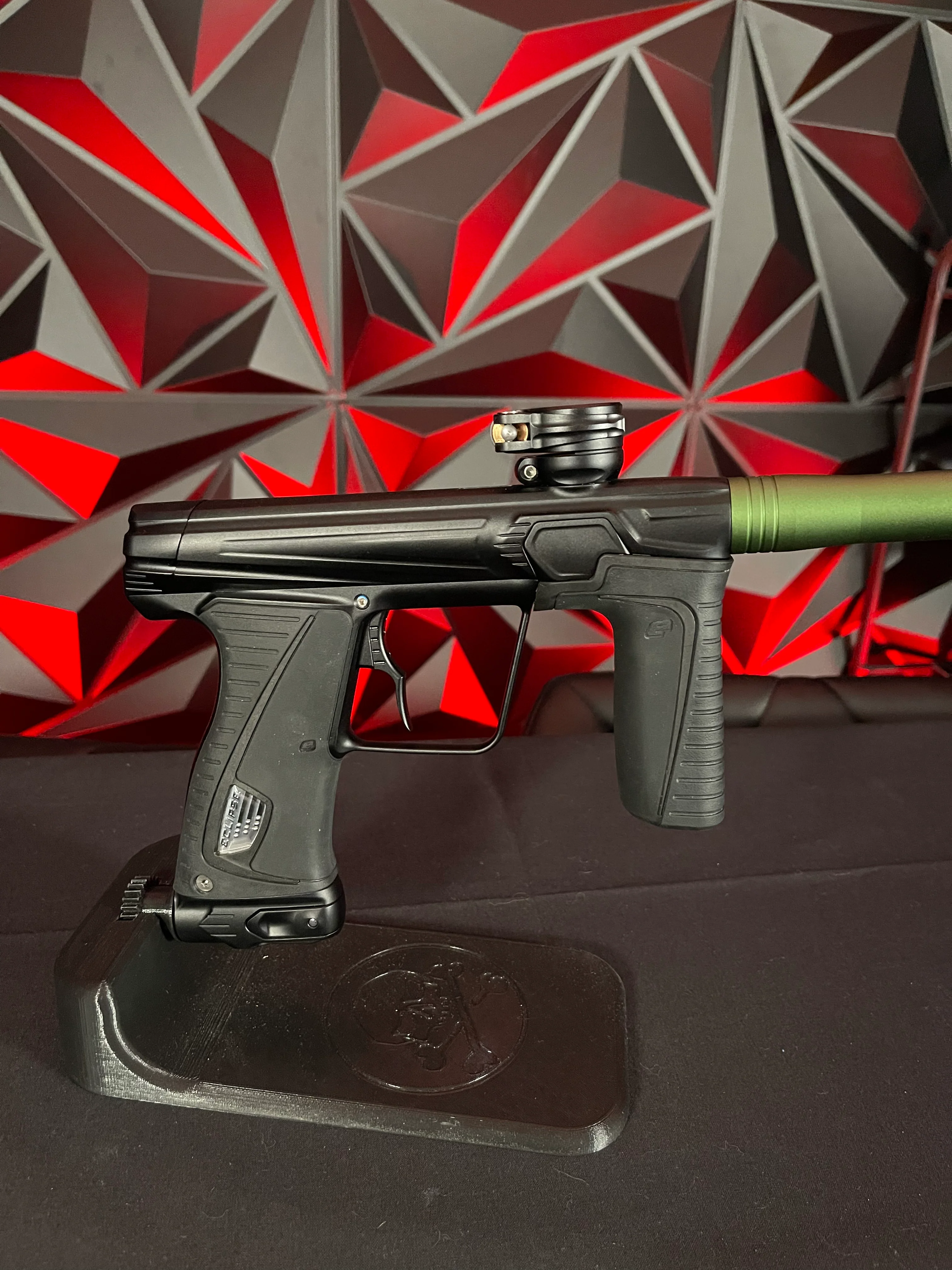 Used Planet Eclipse Gtek 180R Paintball Gun - Black w/Vyper Green Barrel Back & Infamous Deuce Trigger - Image 3