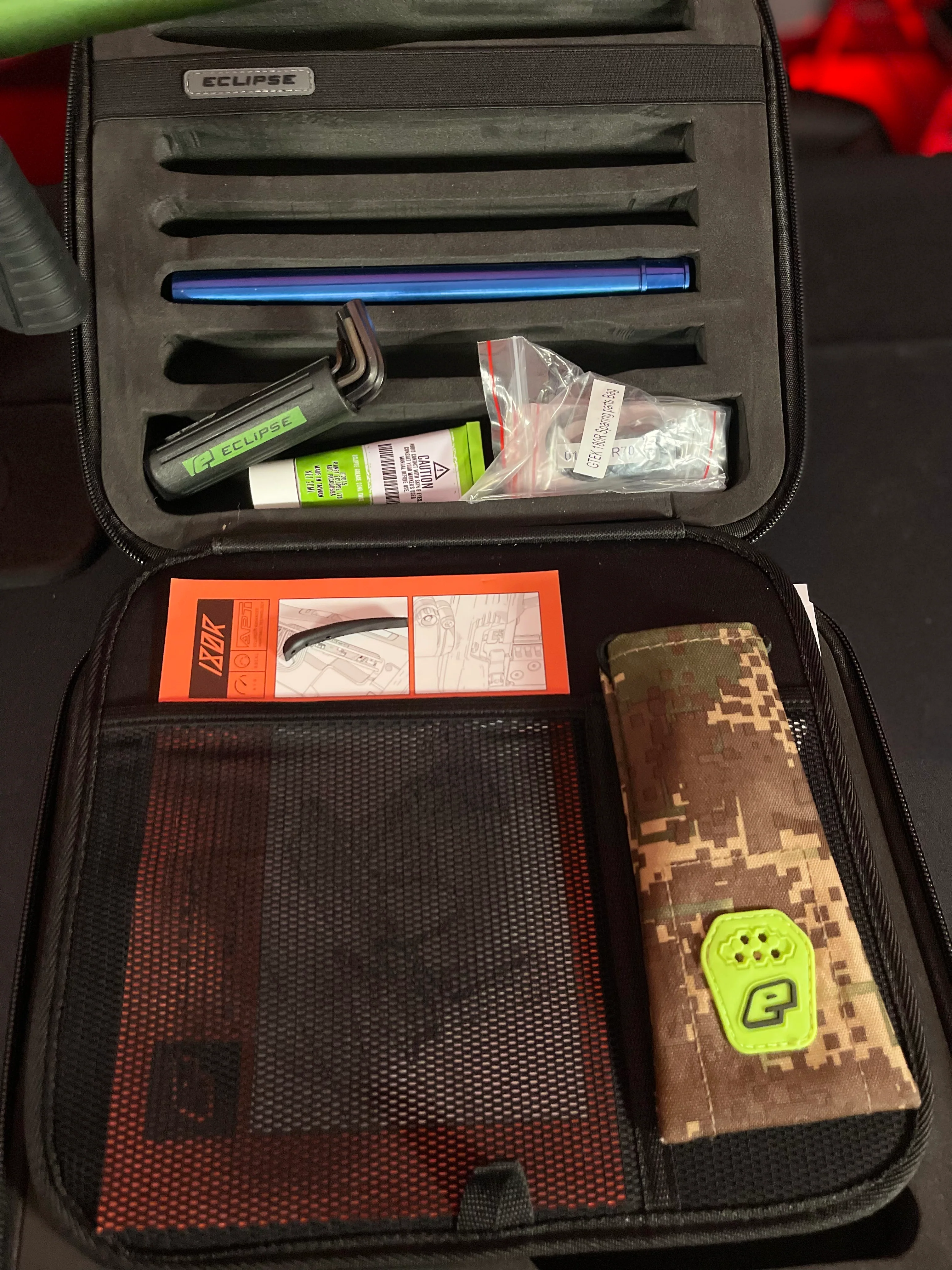 Used Planet Eclipse Gtek 180R Paintball Gun - Black w/Vyper Green Barrel Back & Infamous Deuce Trigger - Image 8