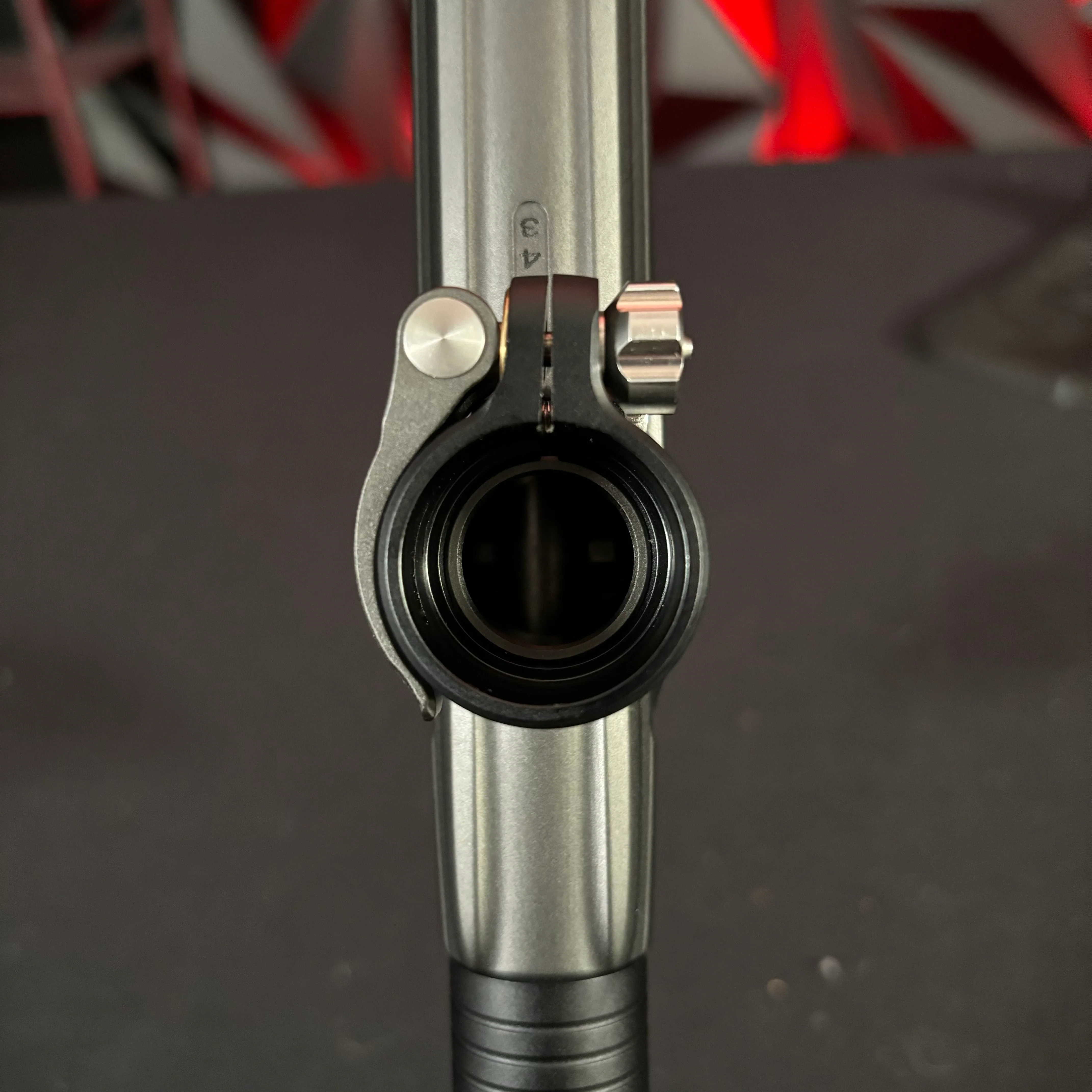 Used Planet Eclipse Gtek 180r Paintball Gun - Charcoal (Grey/Black) w/ Infamous Deuce Trigger & Earth Grip Kit - Image 9