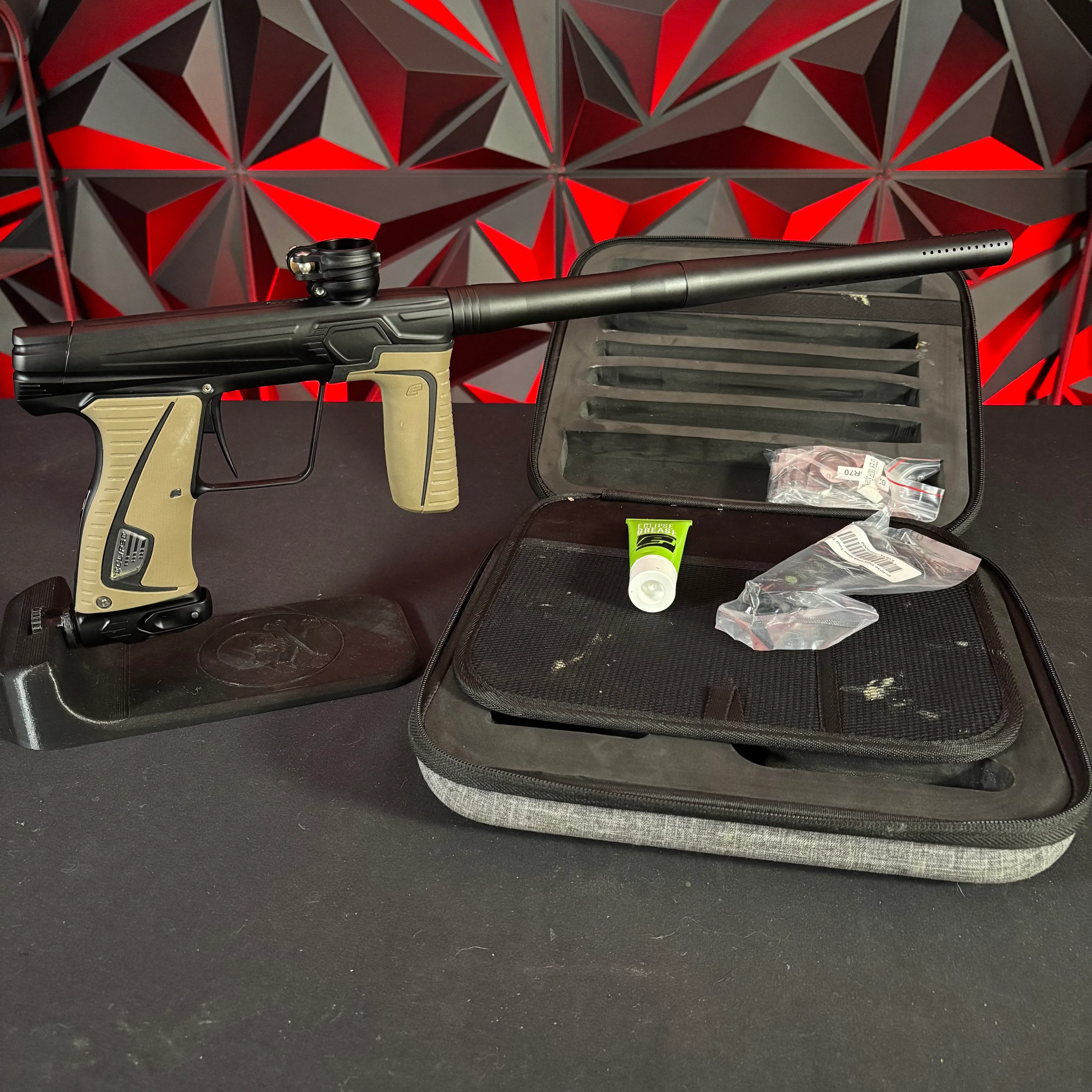 Used Planet Eclipse Gtek 180R Paintball Gun - Midnight /w FDE Grips