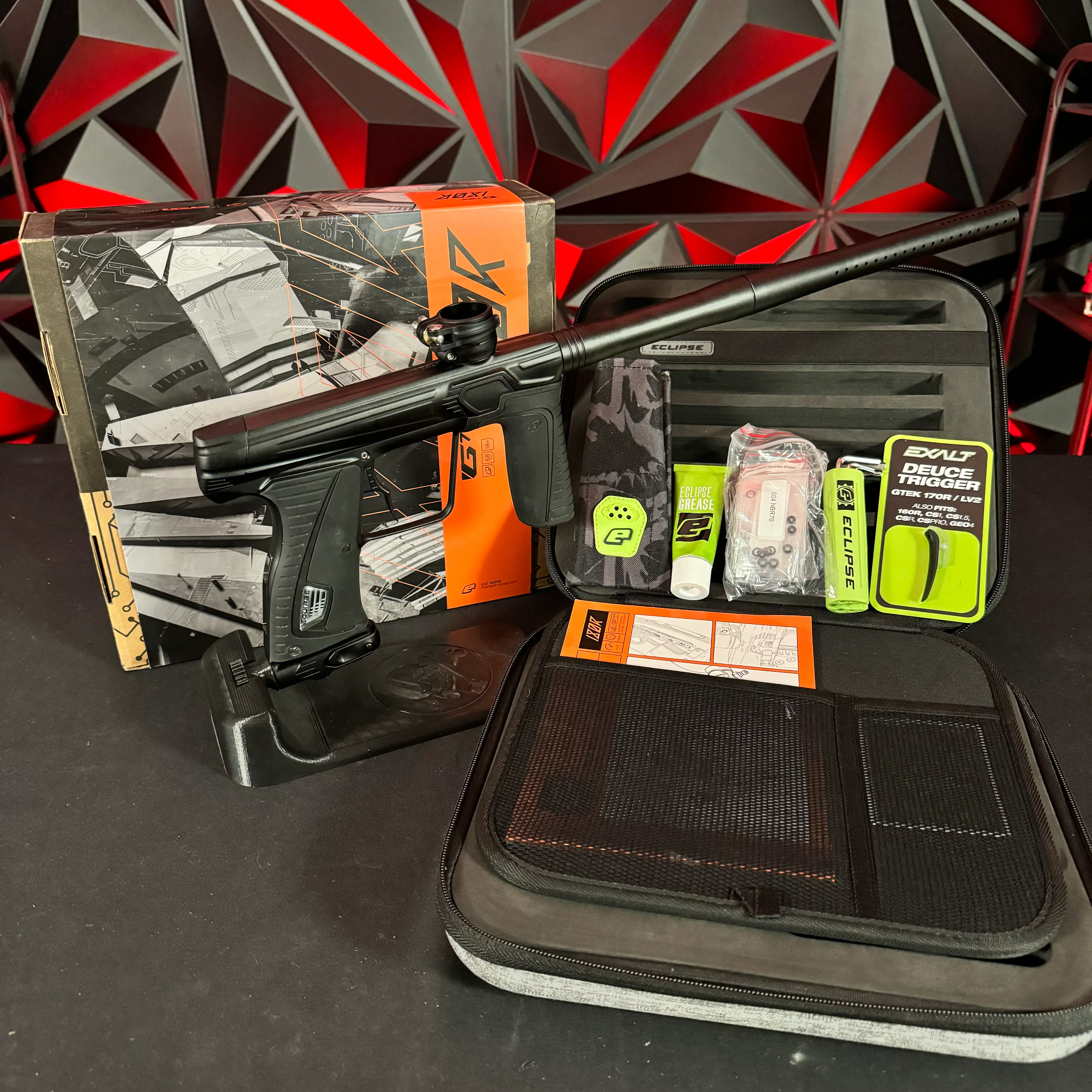 Used Planet Eclipse Gtek 180R Paintball Gun - Midnight w/ Deuce Trigger