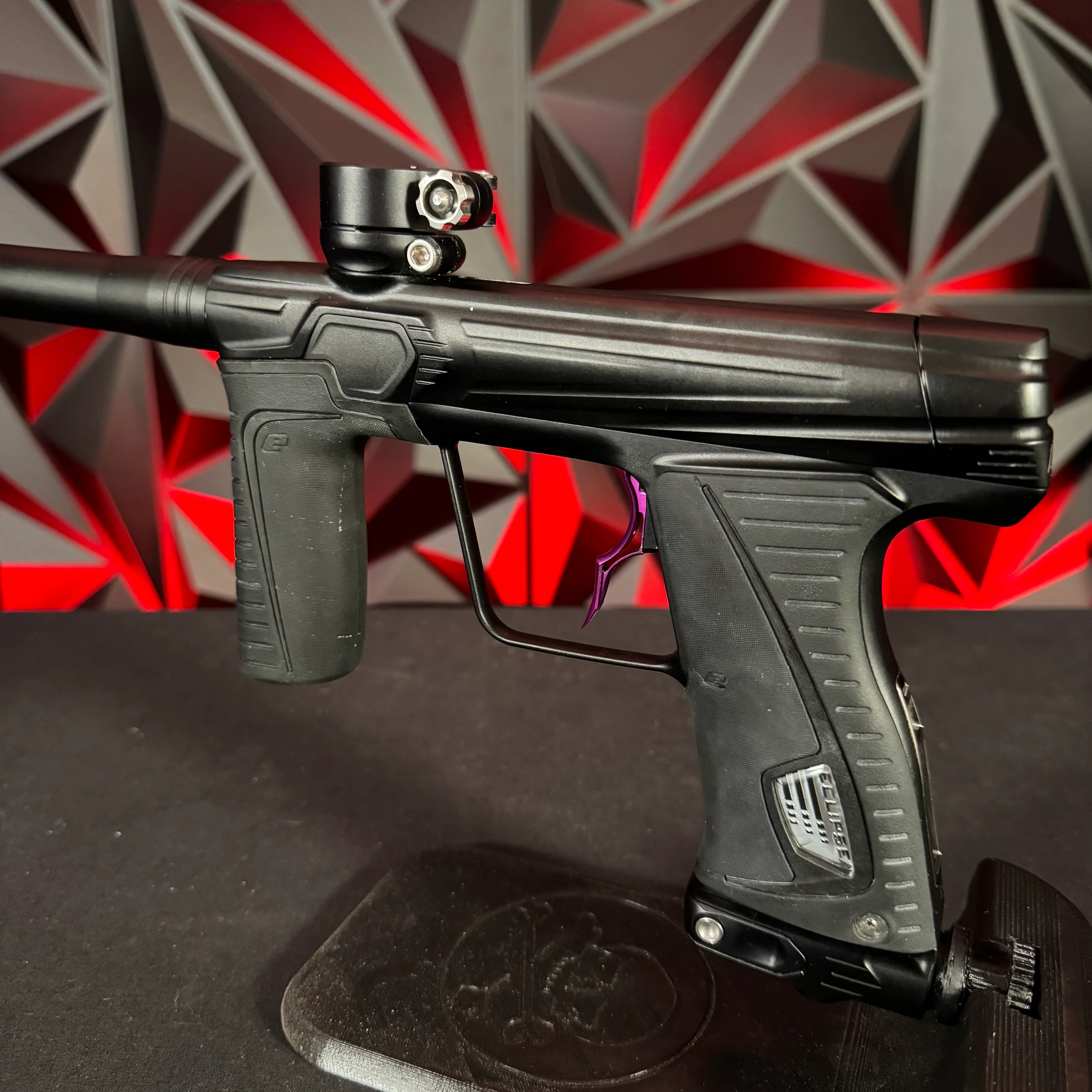 Used Planet Eclipse Gtek 180R Paintball Gun - Midnight w/ Purple Deuce Trigger - Image 4
