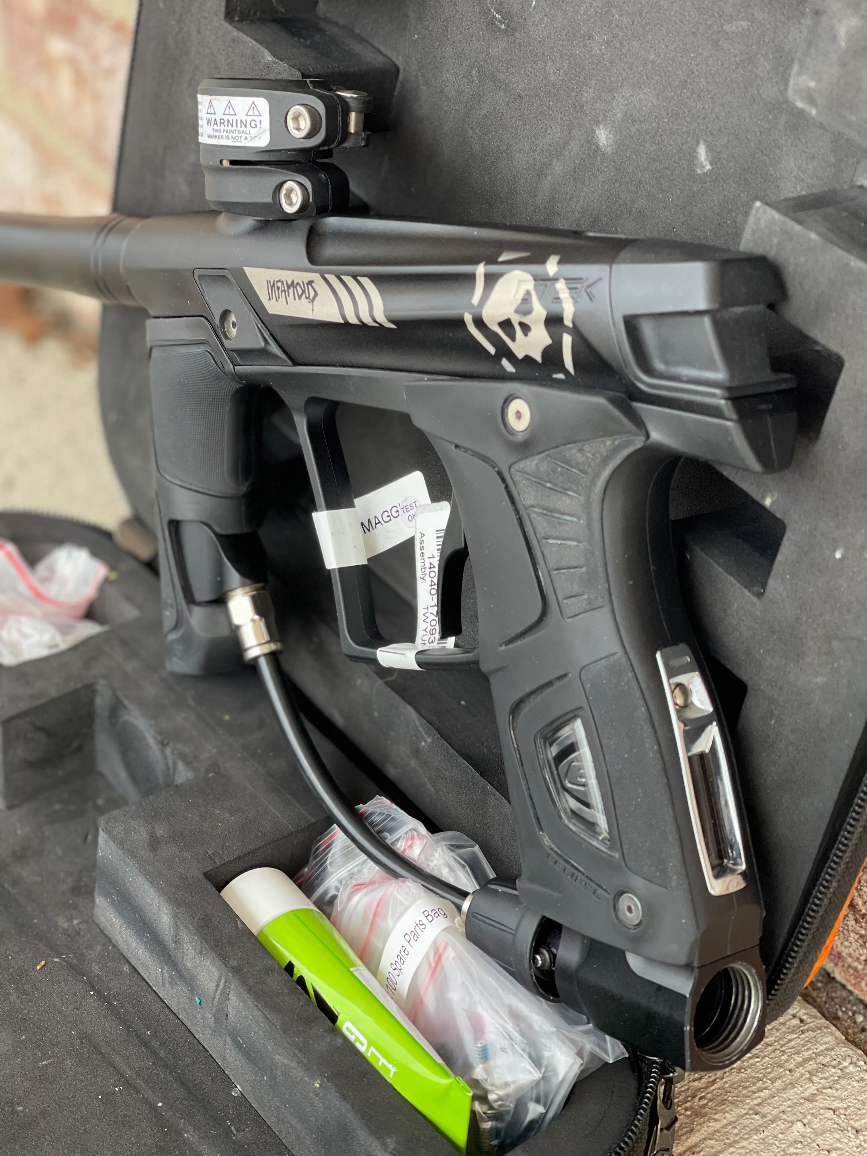 Used Planet Eclipse Gtek Infamous Edition Paintball Marker w/ Mechanical and Electronic Frame - Image 2