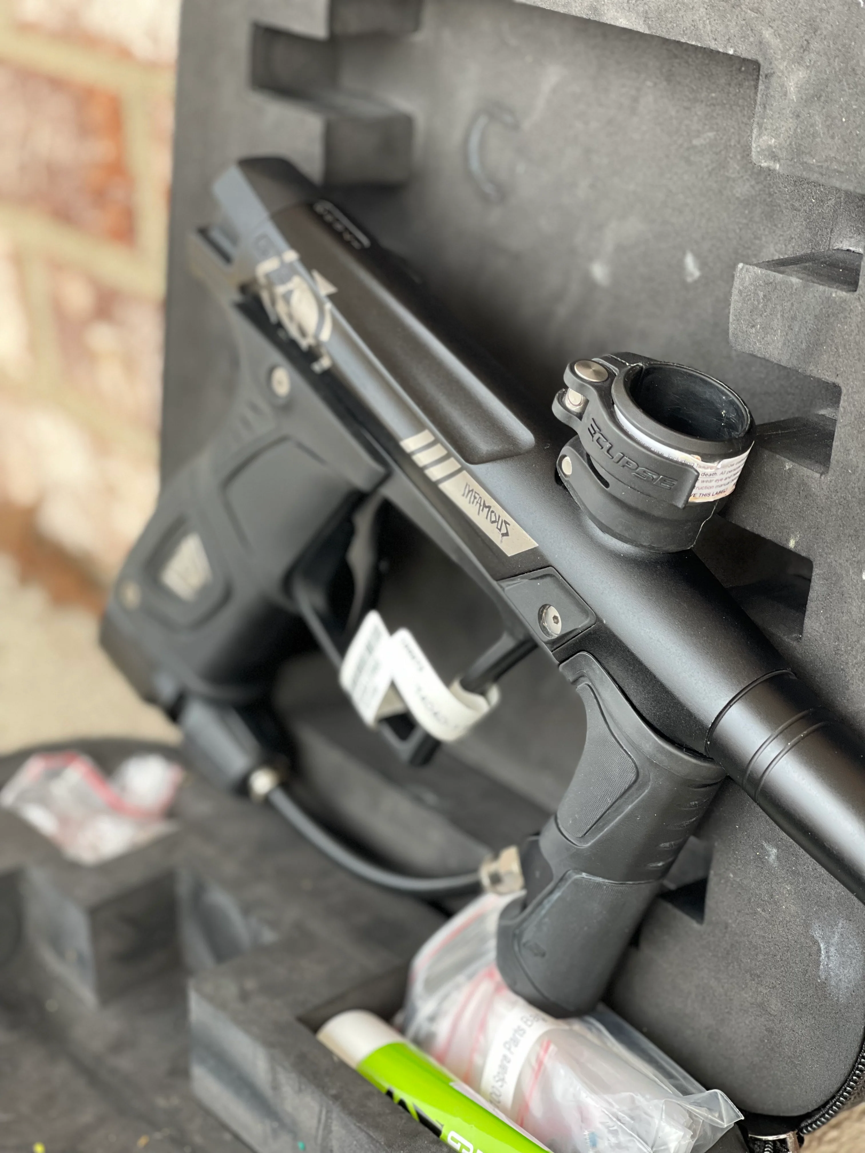 Used Planet Eclipse Gtek Infamous Edition Paintball Marker w/ Mechanical and Electronic Frame - Image 3