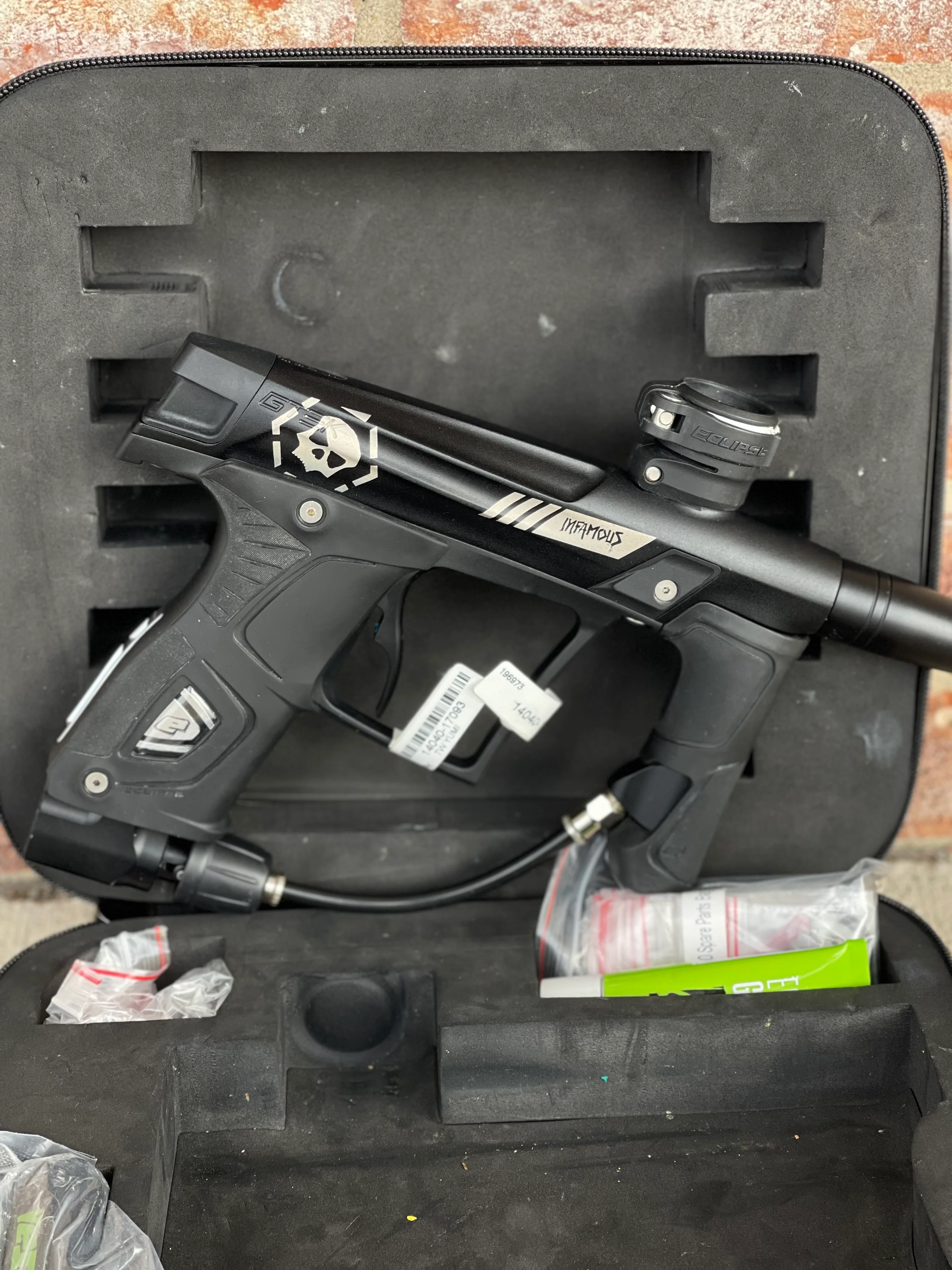 Used Planet Eclipse Gtek Infamous Edition Paintball Marker w/ Mechanical and Electronic Frame - Image 5