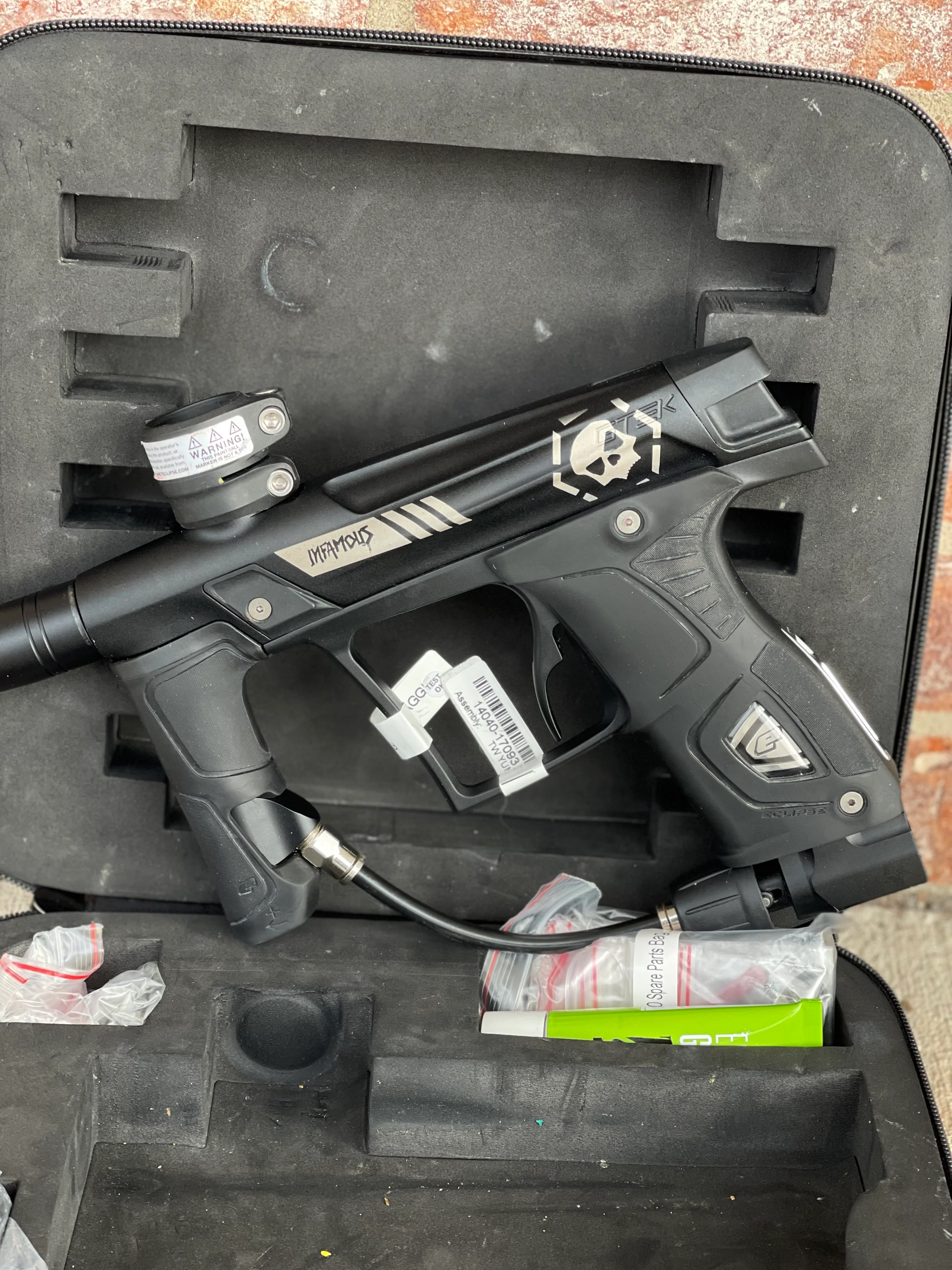 Used Planet Eclipse Gtek Infamous Edition Paintball Marker w/ Mechanical and Electronic Frame - Image 6