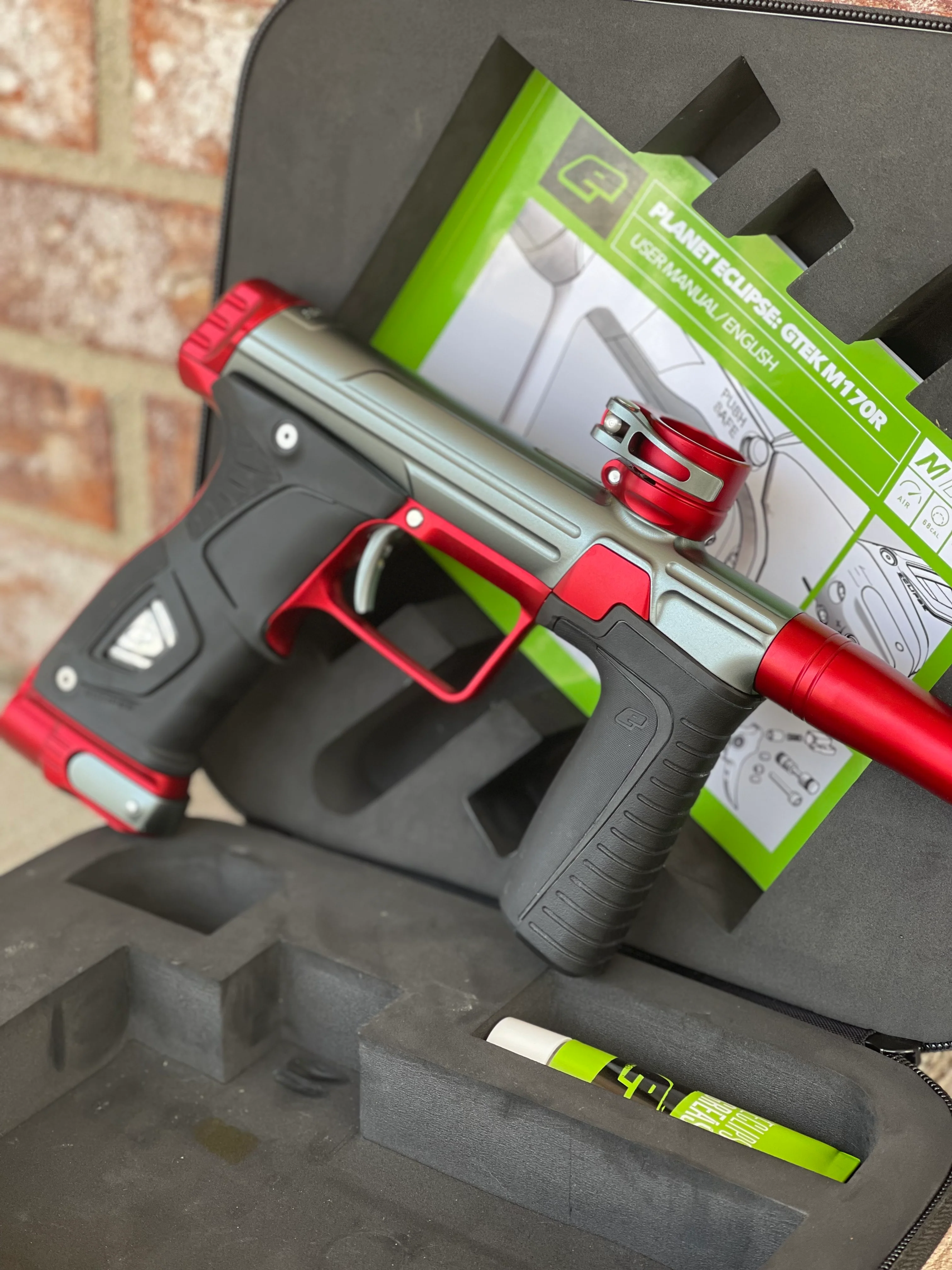 Used Planet Eclipse Gtek M170R Paintball Gun - Grey/Red - Image 2