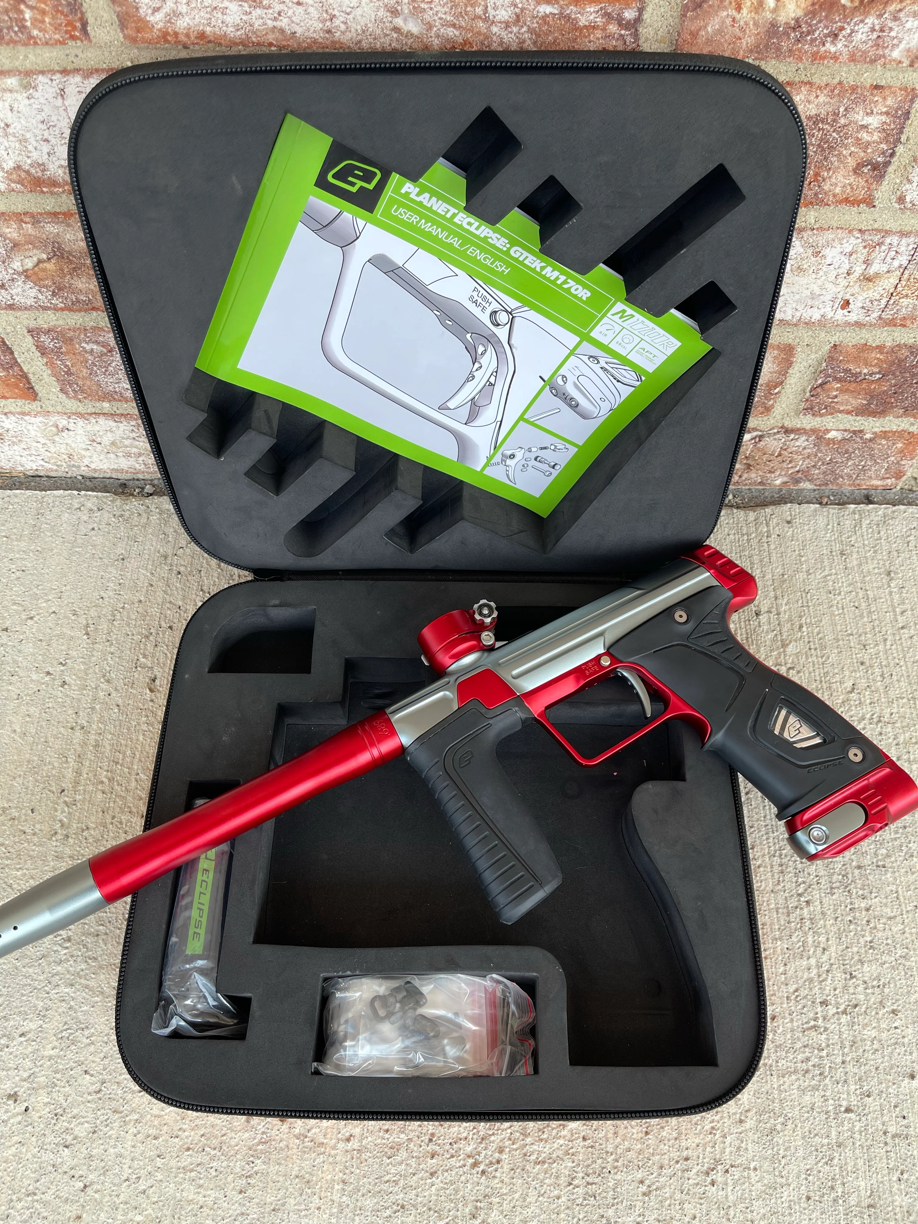 Used Planet Eclipse Gtek M170R Paintball Gun - Grey/Red - Image 5