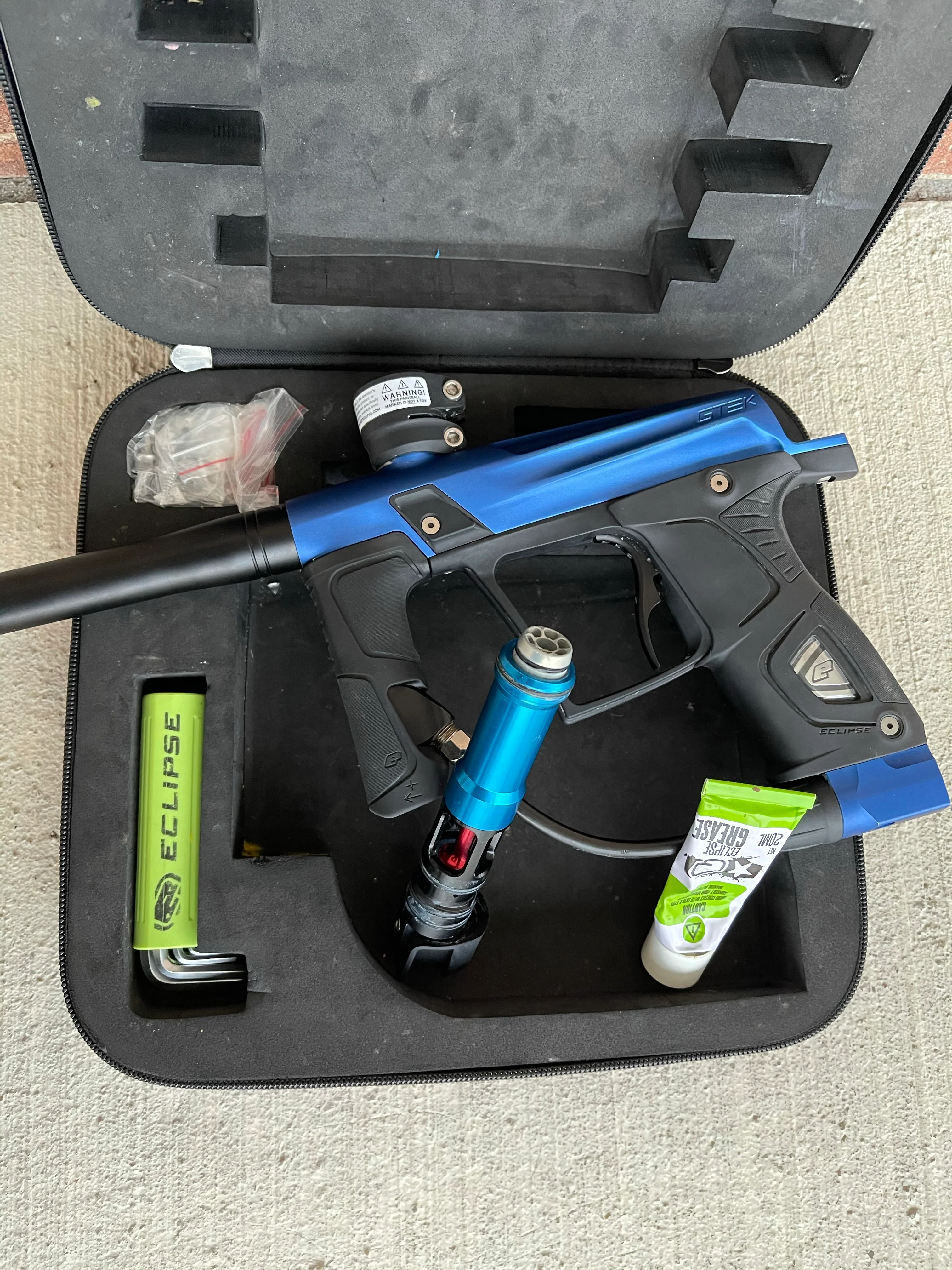 Used Planet Eclipse Gtek OLED Paintball Marker- Blue / Black - Image 5