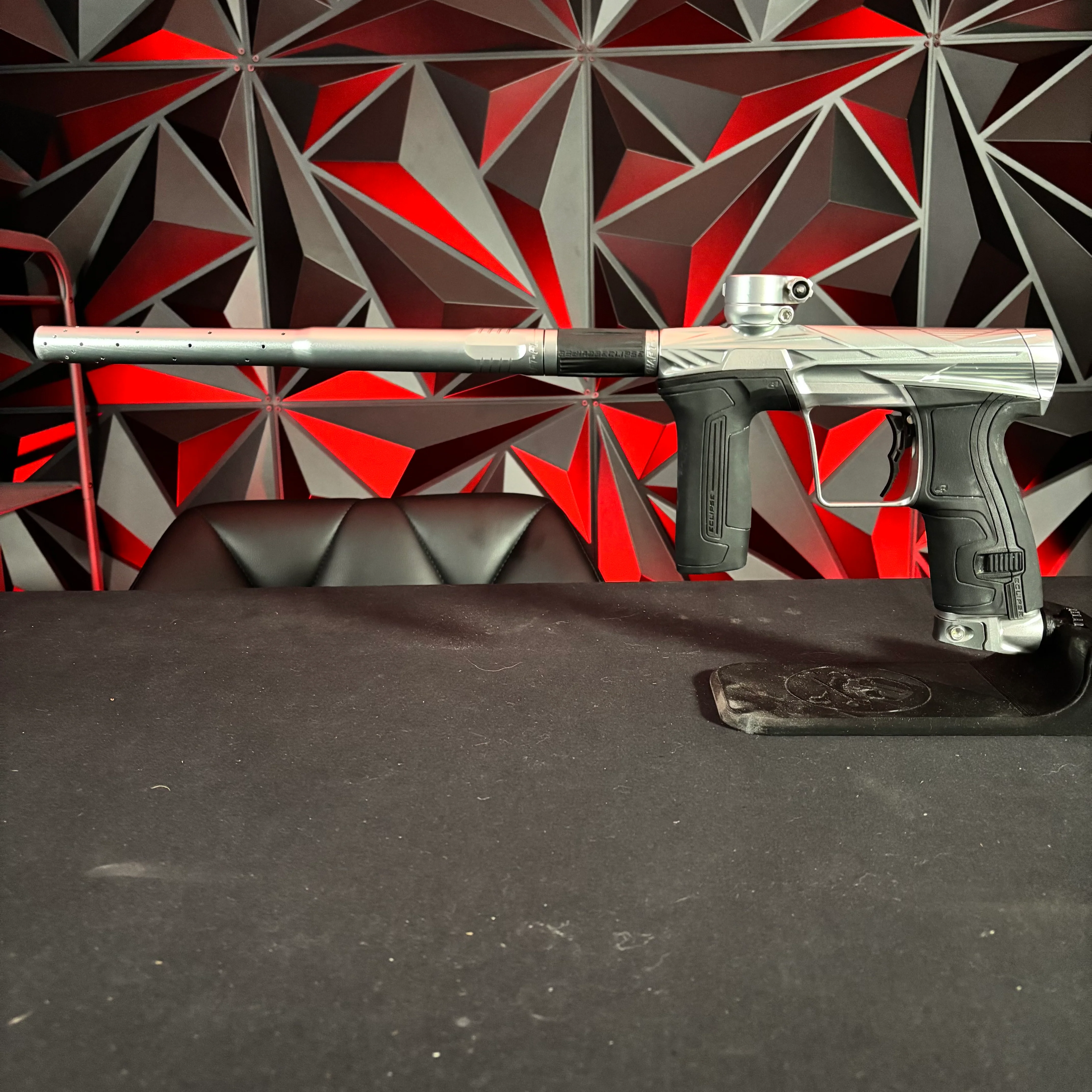 Used Planet Eclipse/HK Army CS2 Invader Paintball Gun - Titanium/ Silver w/ HK army deuce trigger - Image 7