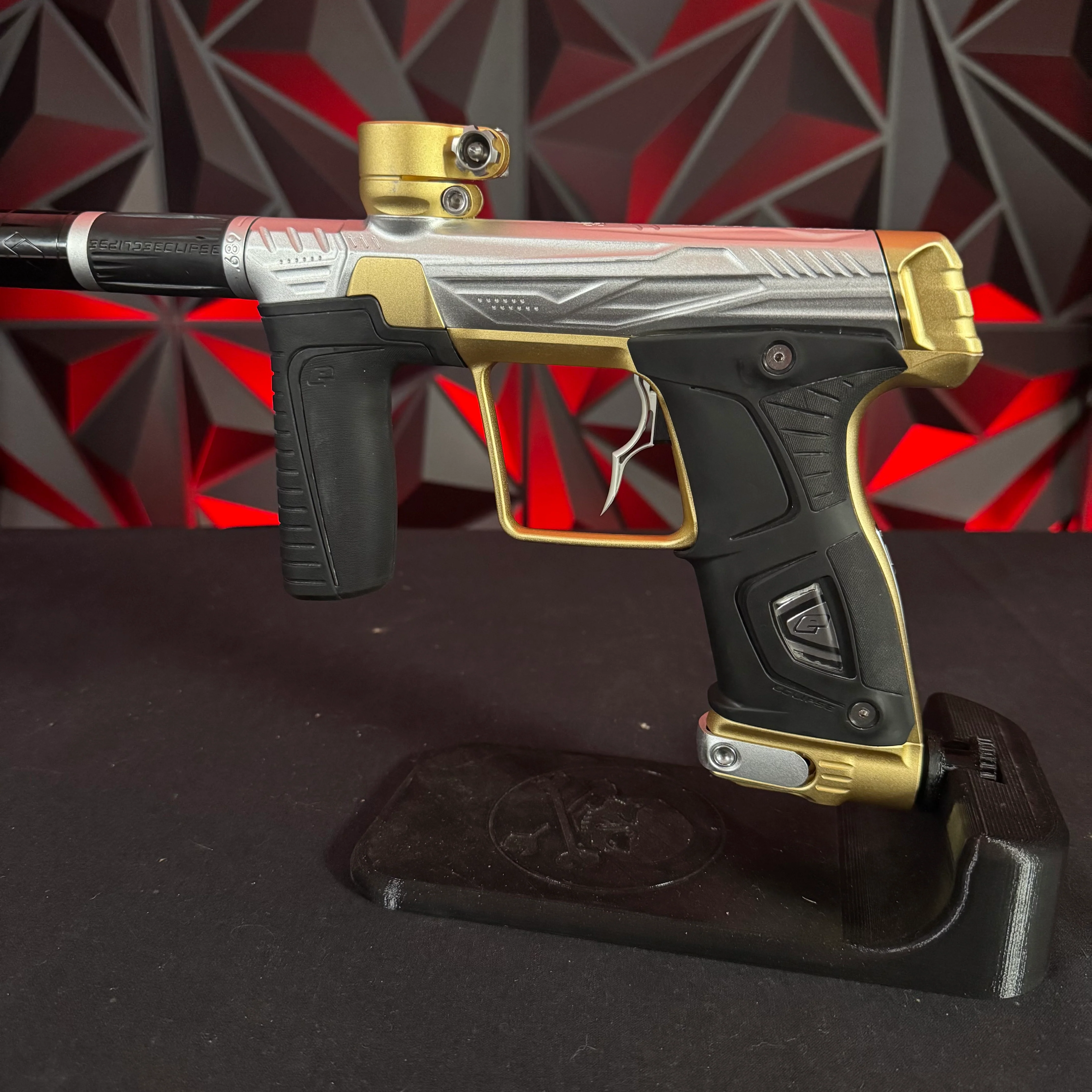 Used Planet Eclipse/HK Army Gtek 170R Paintball Gun - Silver/Gold w/ 3 FL Backs & Deuce Trigger - Image 3