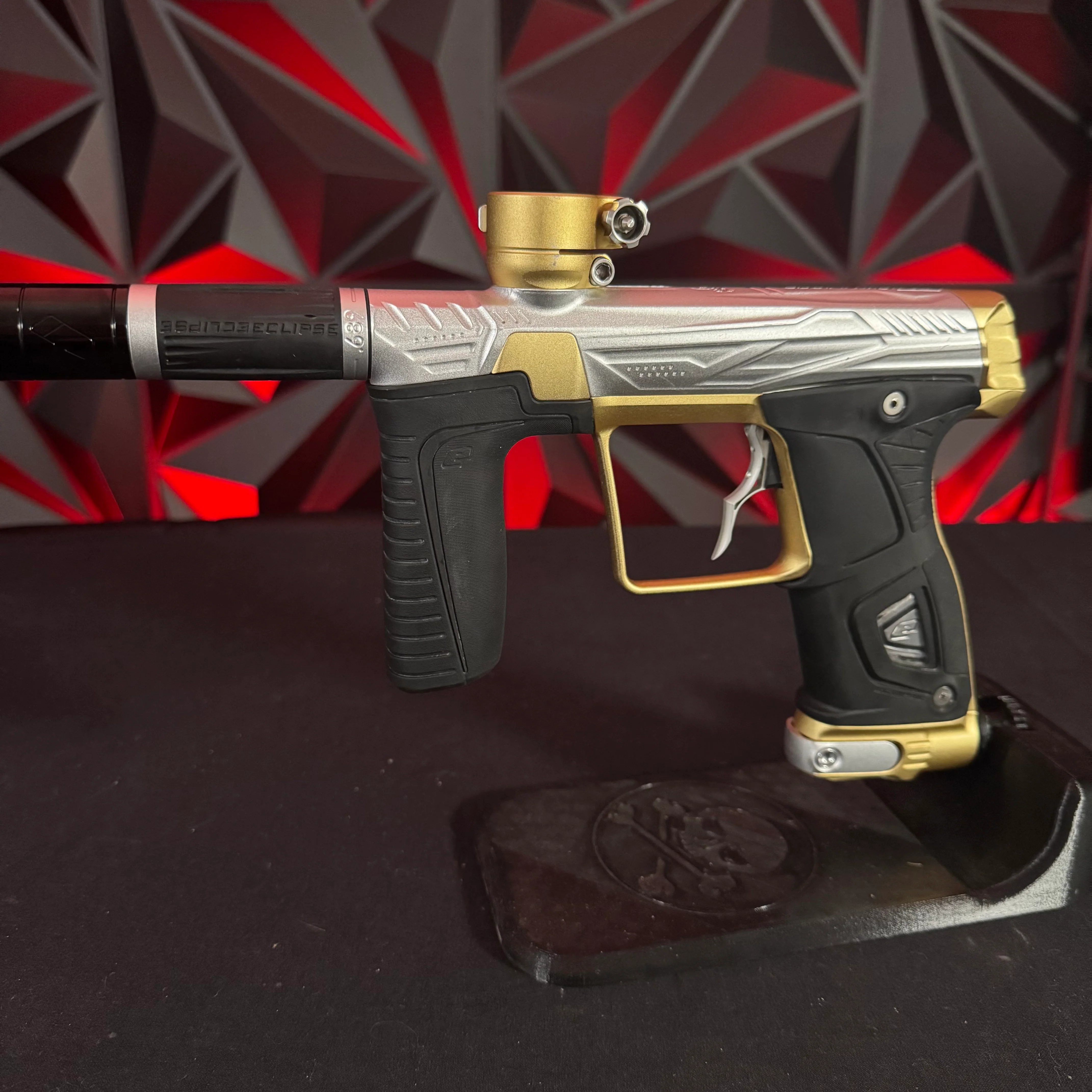 Used Planet Eclipse/HK Army Gtek 170R Paintball Gun - Silver/Gold w/ 3 FL Backs & Deuce Trigger - Image 5