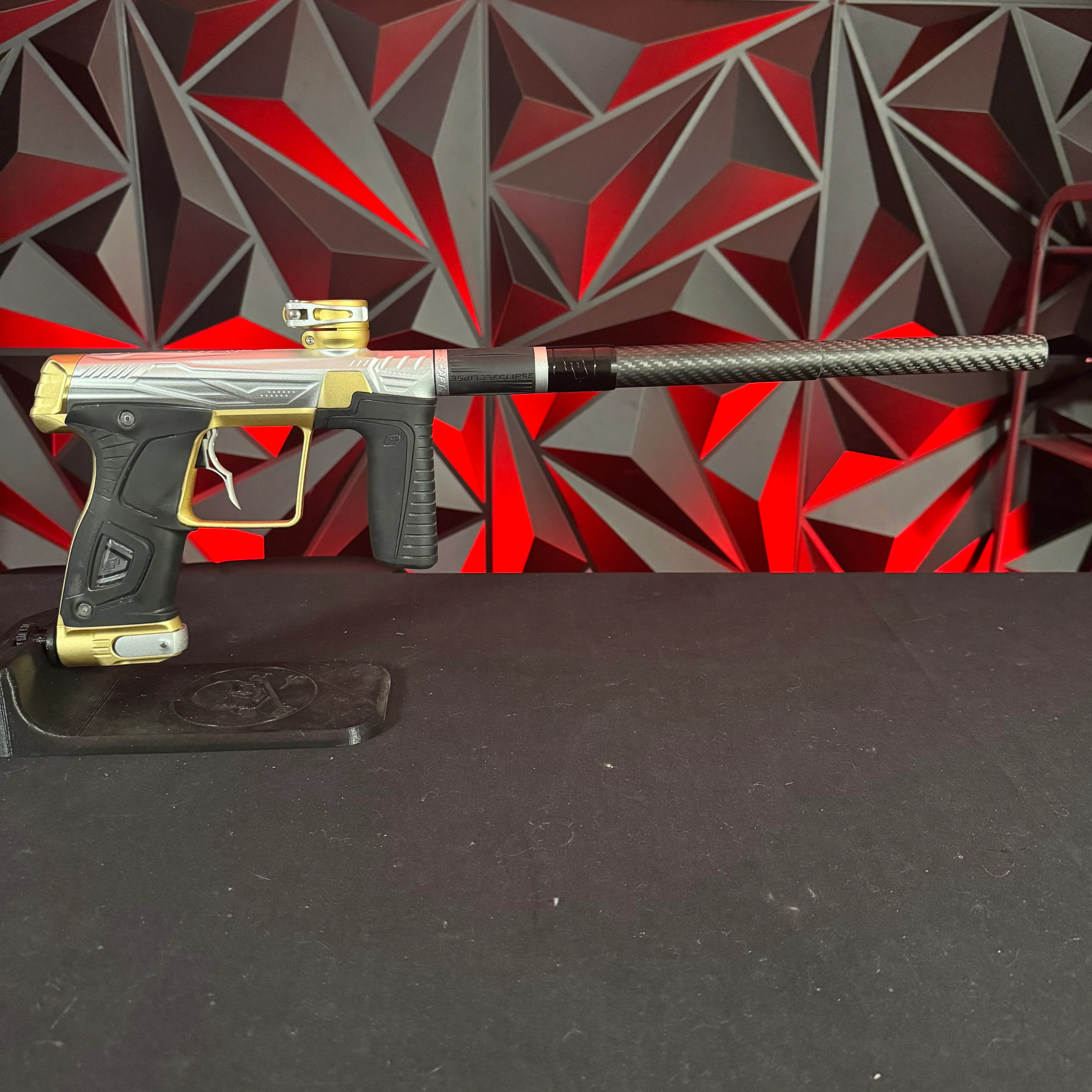 Used Planet Eclipse/HK Army Gtek 170R Paintball Gun - Silver/Gold w/ 3 FL Backs & Deuce Trigger - Image 6