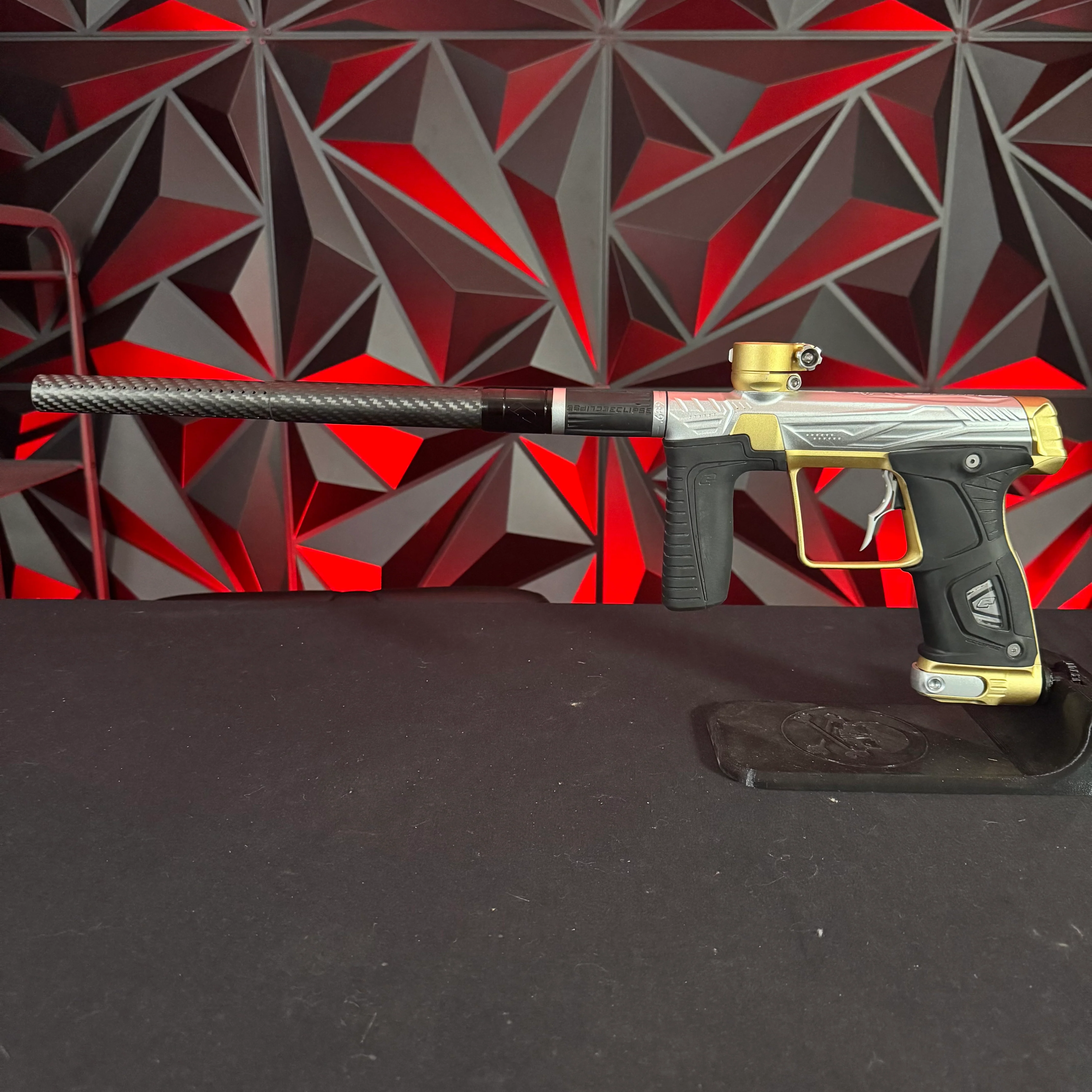 Used Planet Eclipse/HK Army Gtek 170R Paintball Gun - Silver/Gold w/ 3 FL Backs & Deuce Trigger - Image 7