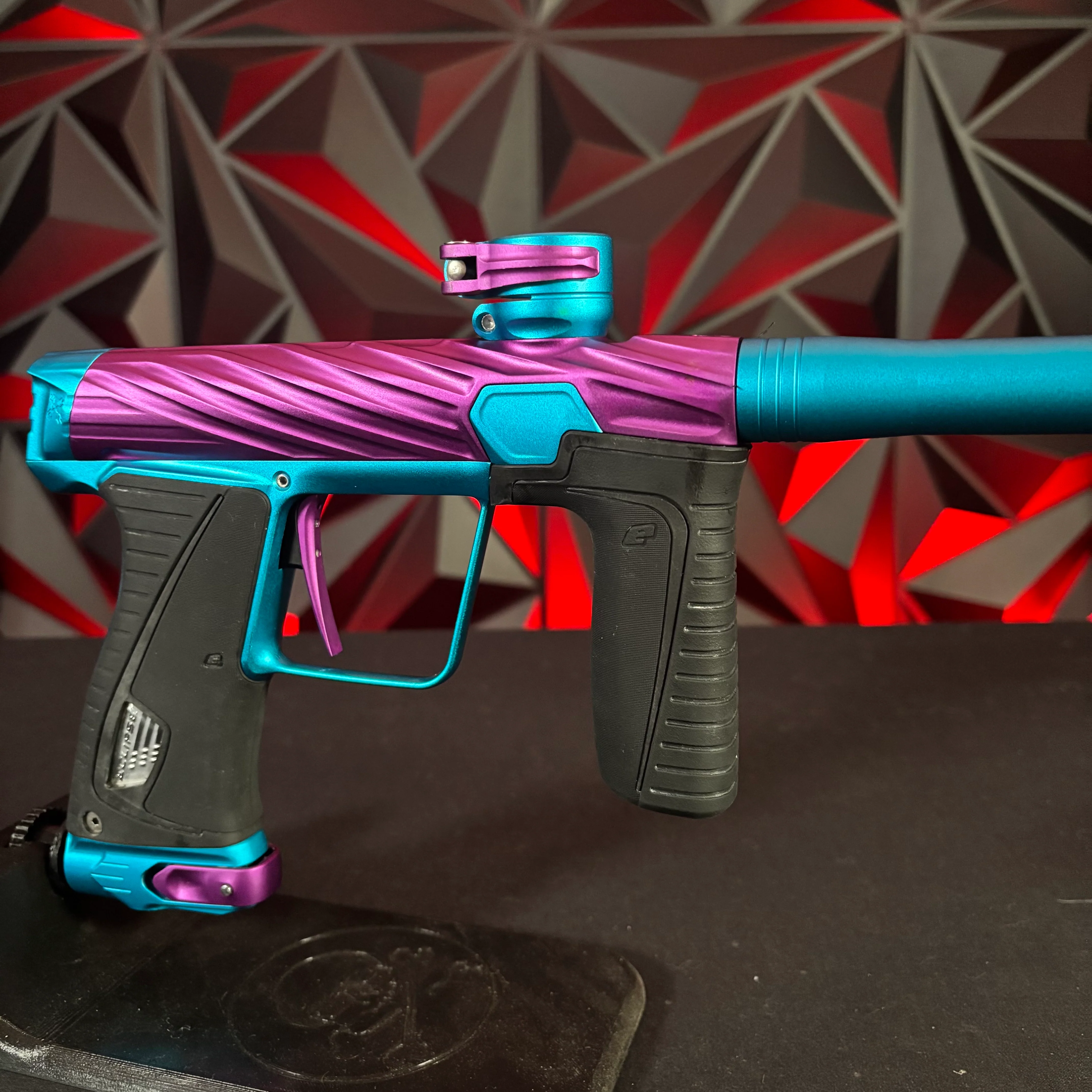 Used Planet Eclipse/HK Army Orbit 180R Paintball Gun - Amped (Purple/Teal) - Image 3