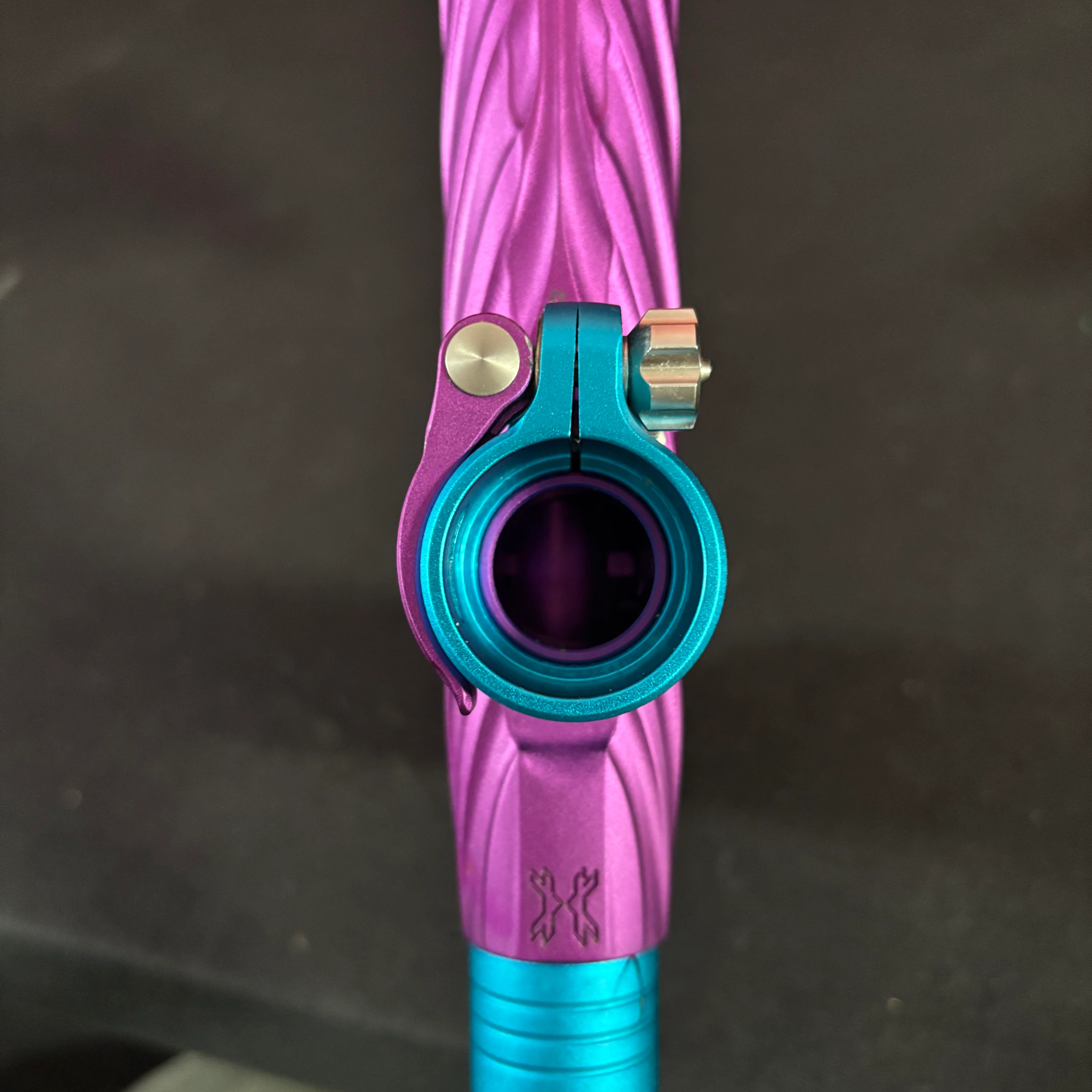 Used Planet Eclipse/HK Army Orbit 180R Paintball Gun - Amped (Purple/Teal) - Image 9