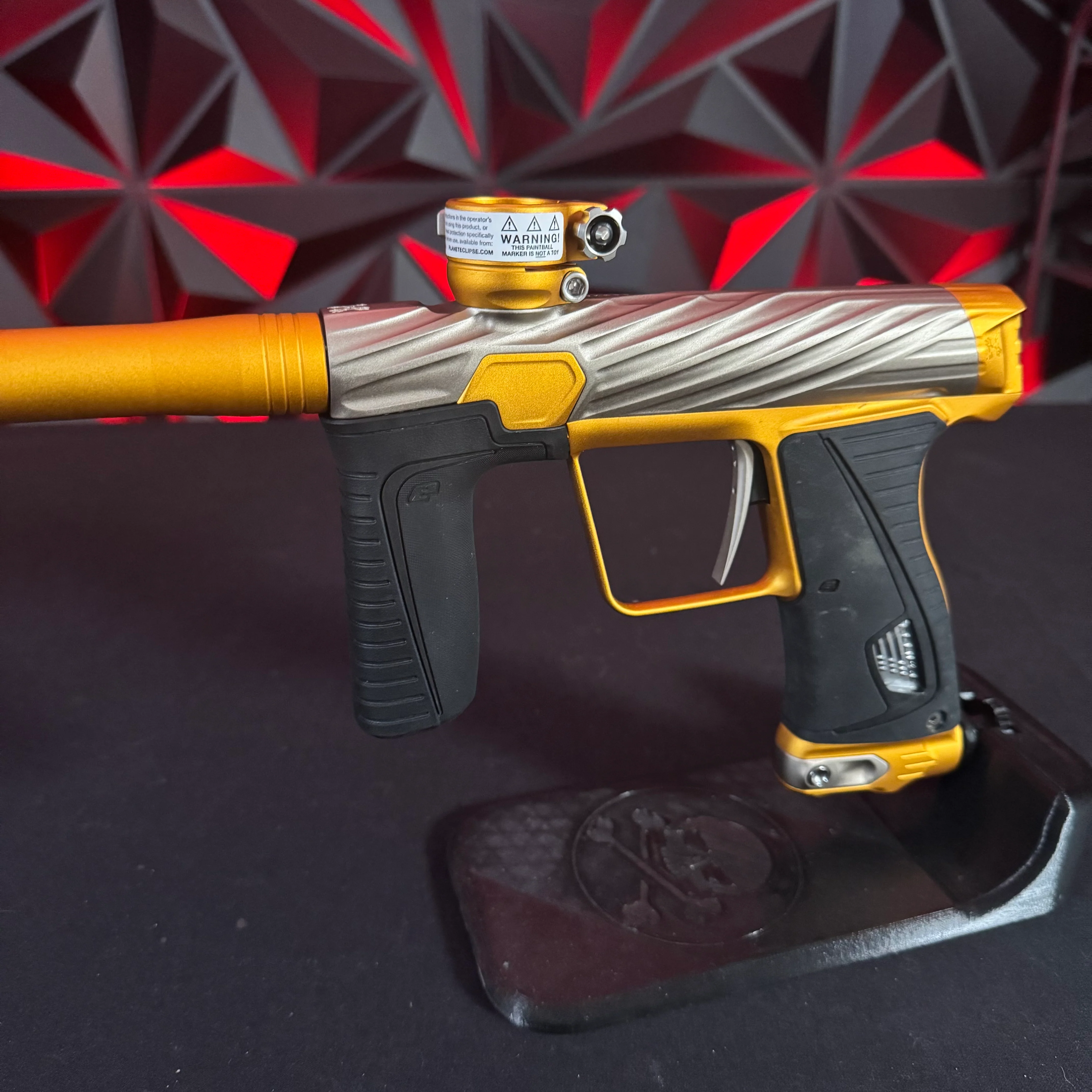 Used Planet Eclipse/HK Army Orbit Gtek 180R Paintball Gun - Canary (Grey/Gold) - Image 5