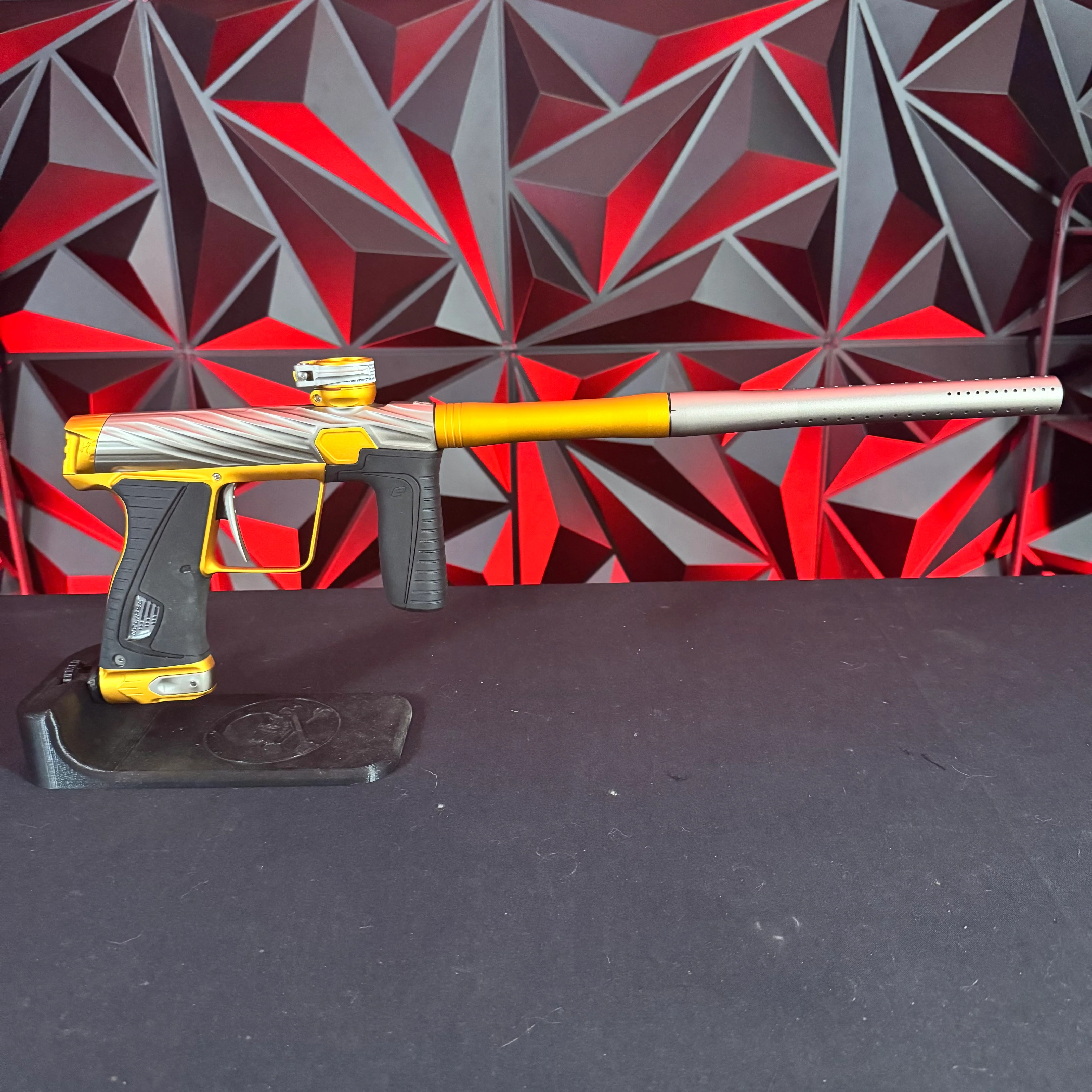 Used Planet Eclipse/HK Army Orbit Gtek 180R Paintball Gun - Canary (Grey/Gold) - Image 6