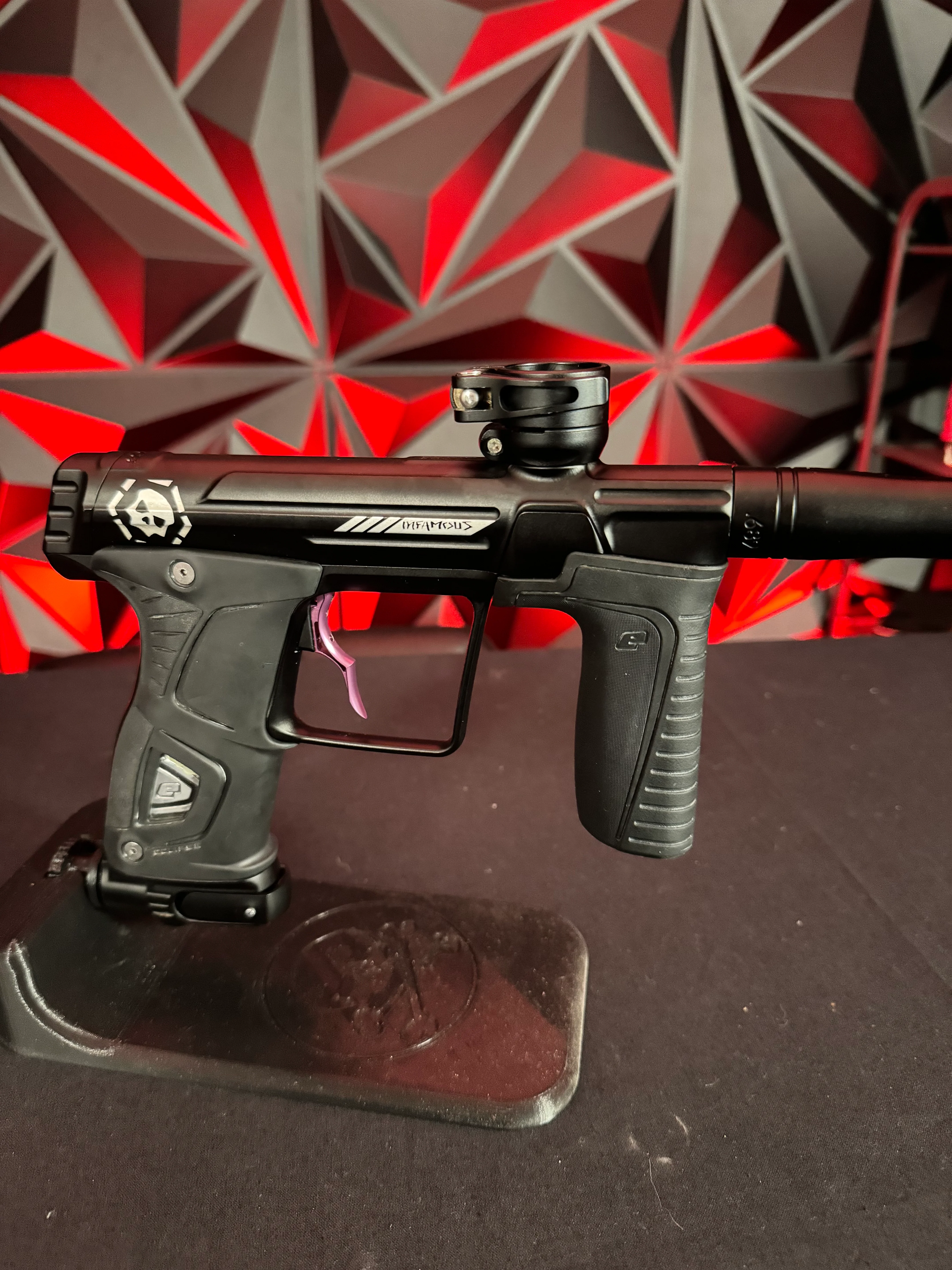 Used Planet Eclipse/Infamous Gtek 170R Paintball Gun - Black w/ Infamous Deuce Trigger - Image 3