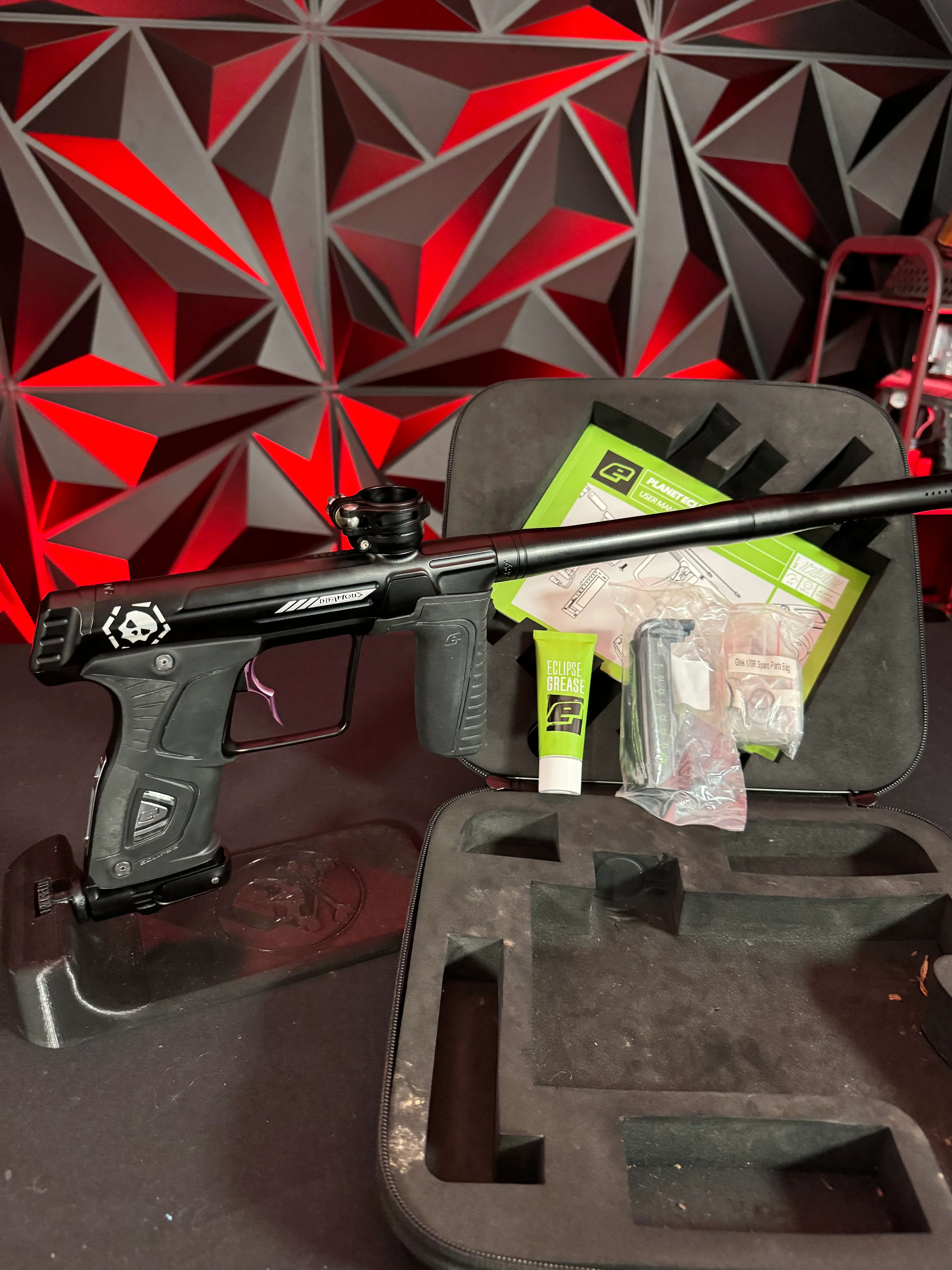 Used Planet Eclipse/Infamous Gtek 170R Paintball Gun - Black w/ Infamous Deuce Trigger - Image 7