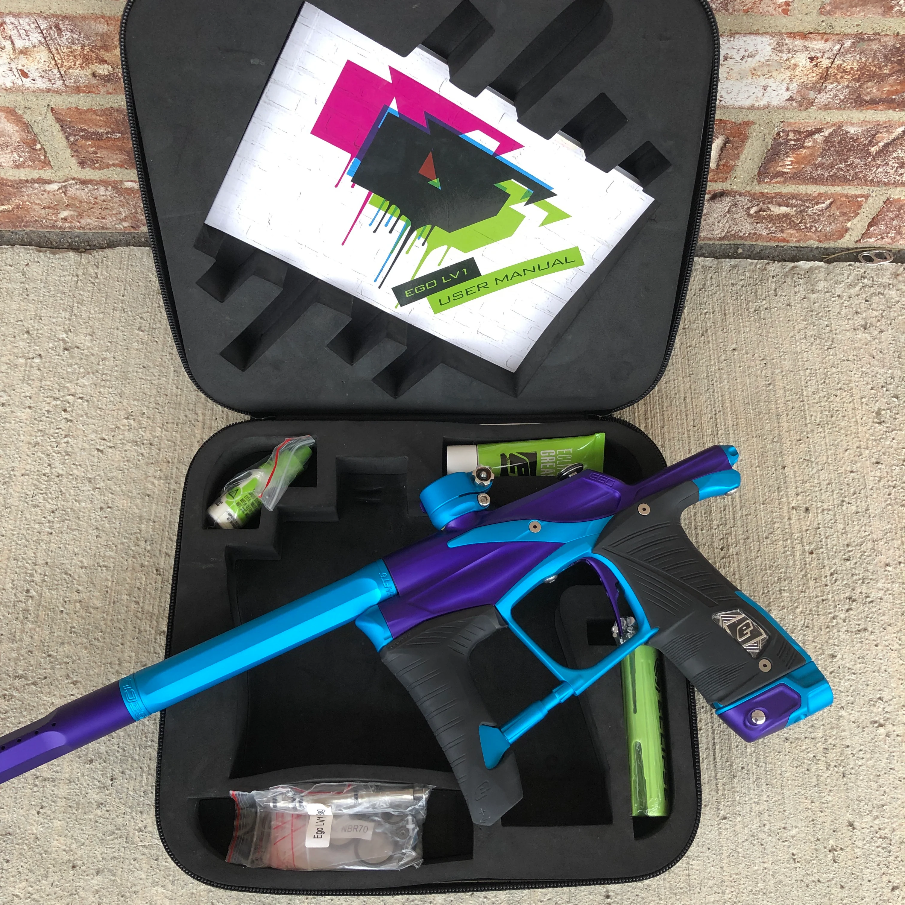 Used Planet Eclipse Lv1.5 Paintball Gun - Dust Purple/Teal - Image 5