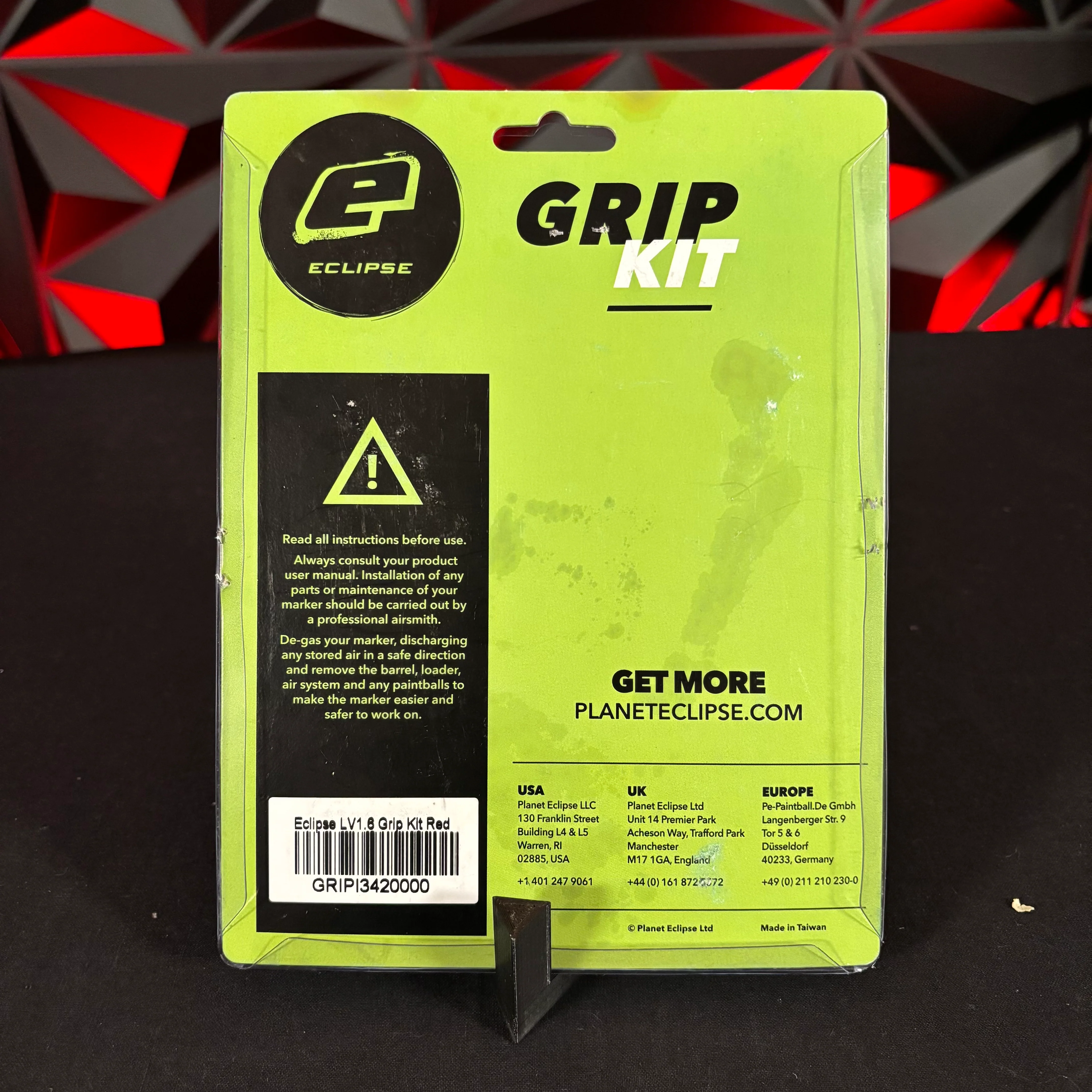 Used Planet Eclipse LV1.6 Paintball Grip Kit - Red - Image 2
