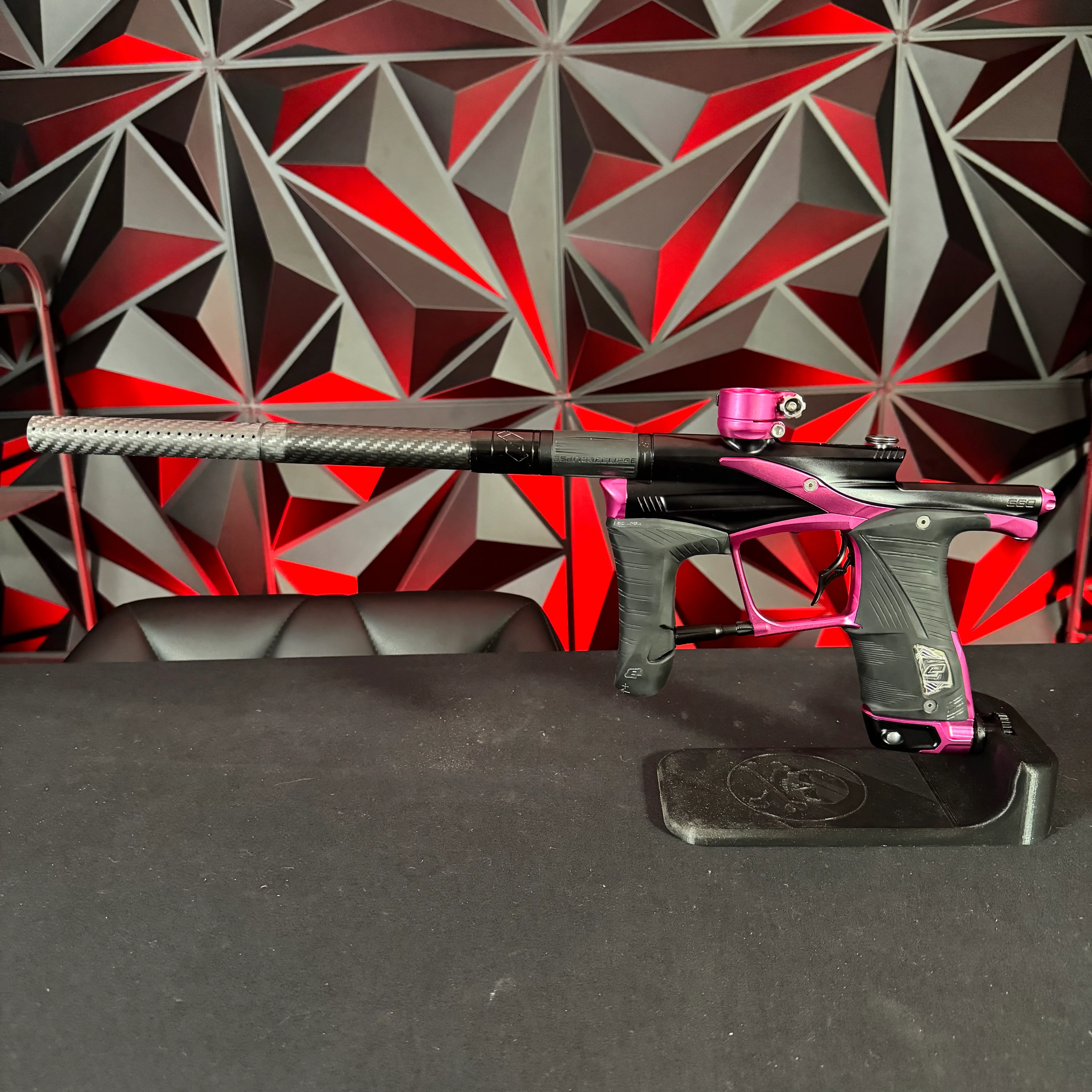Used Planet Eclipse LV1.6 Paintball Gun - Black/Pink w/Infamous Deuce Trigger - Image 7
