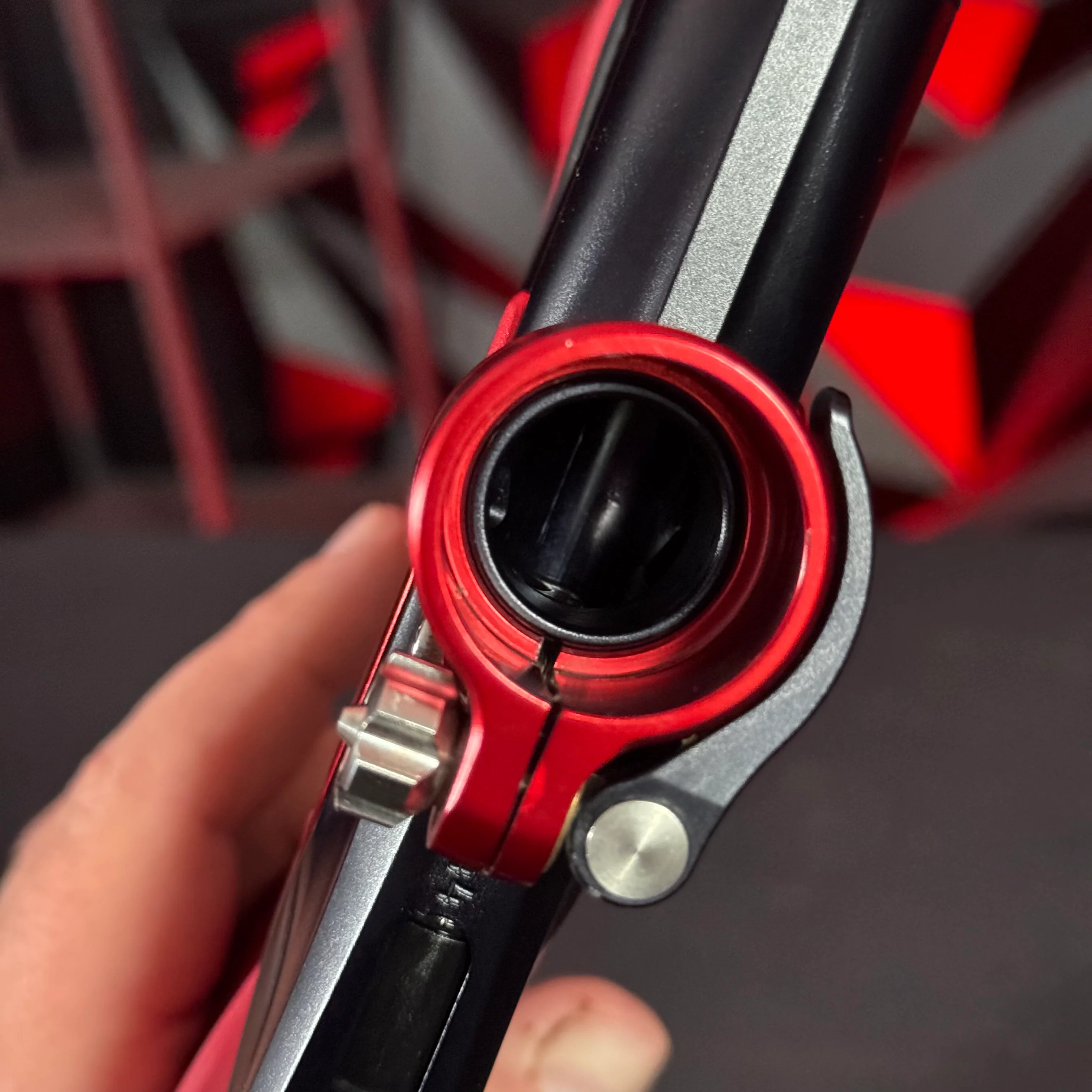 Used Planet Eclipse LV1.6 Paintball Gun - Black/Red w/ Freak XL Barrel - Image 9