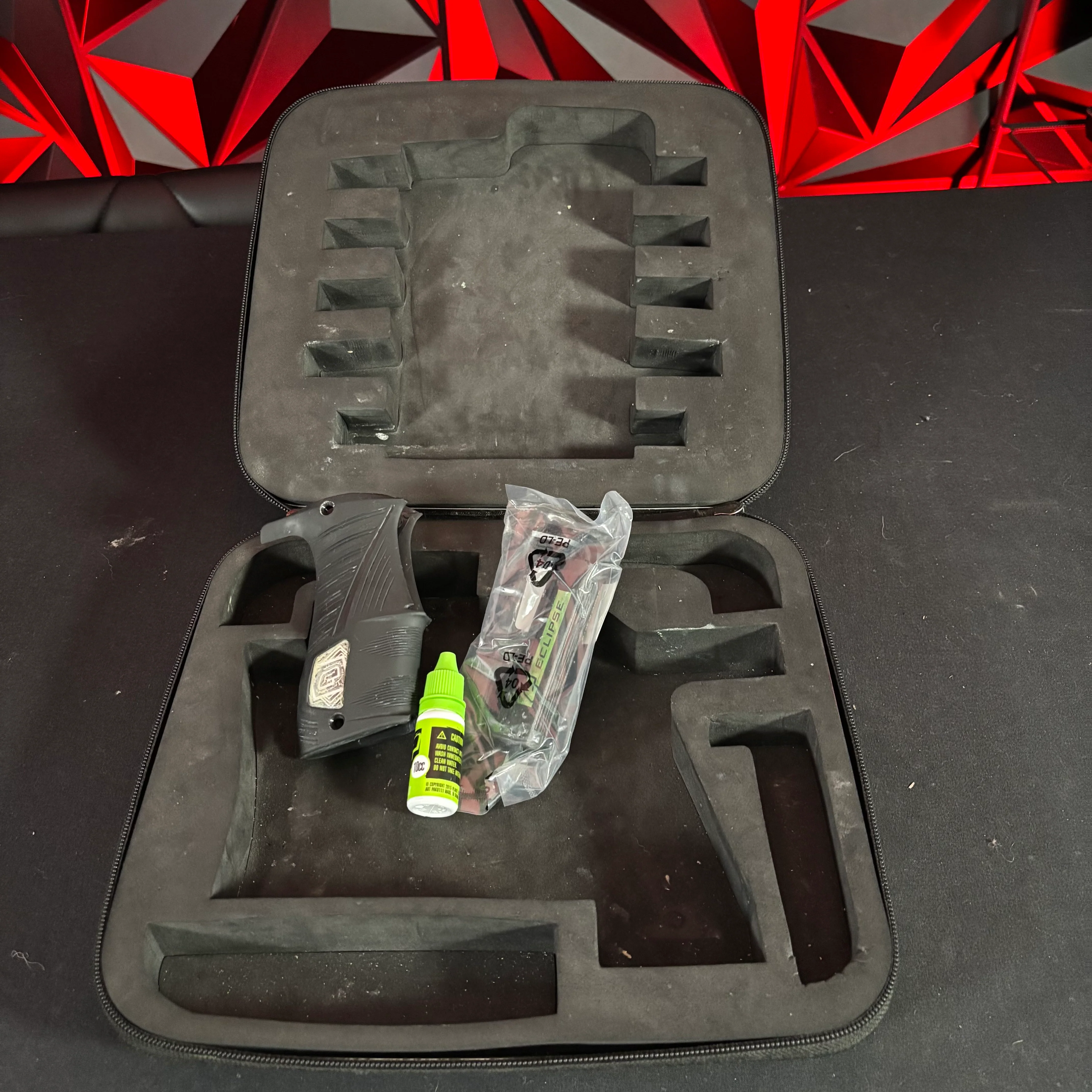 Used Planet Eclipse LV1 Paintball Gun - Green/Pewter w/ Infamous Deuce Trigger *Solinoid Checked* - Image 10