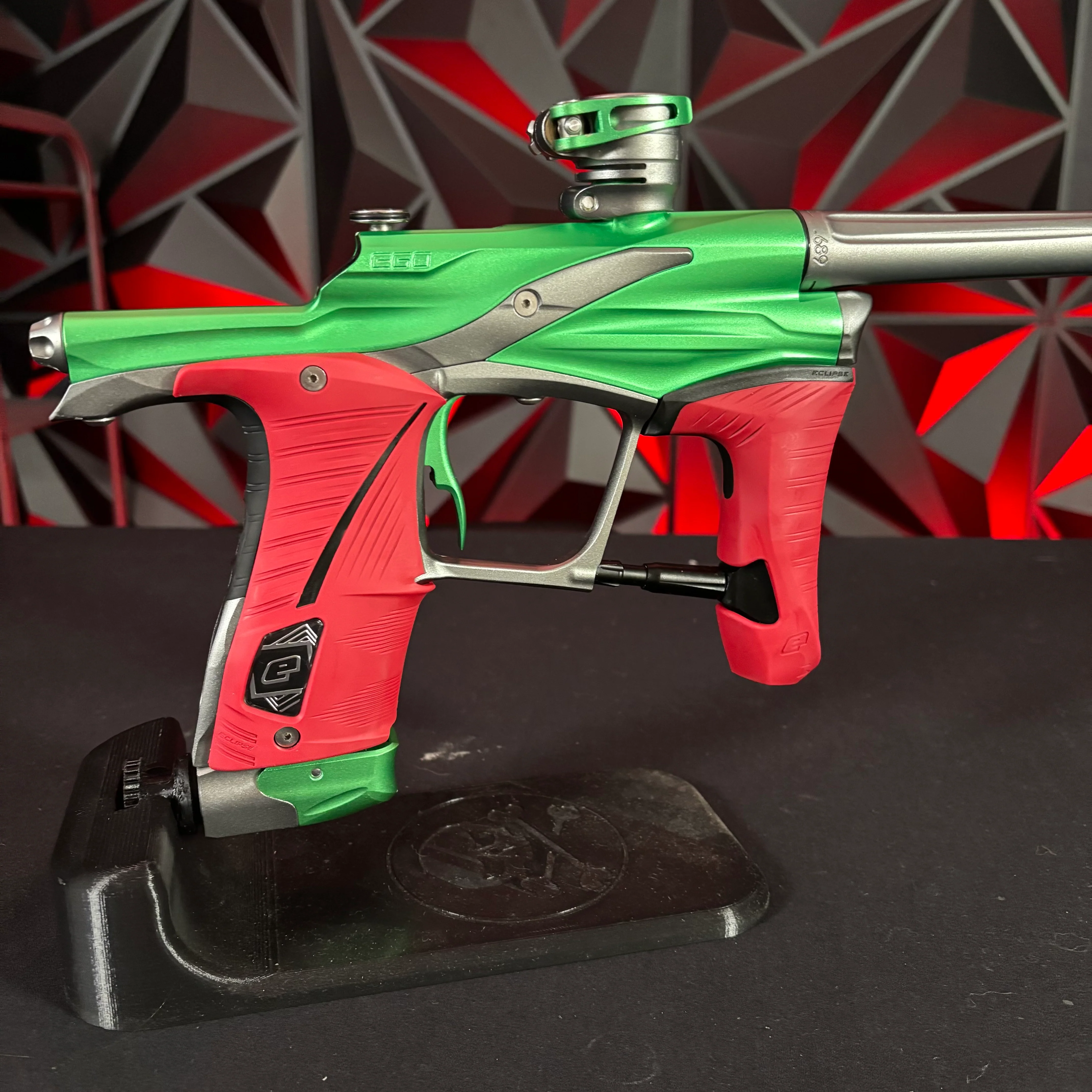 Used Planet Eclipse LV1 Paintball Gun - Green/Pewter w/ Infamous Deuce Trigger *Solinoid Checked* - Image 2