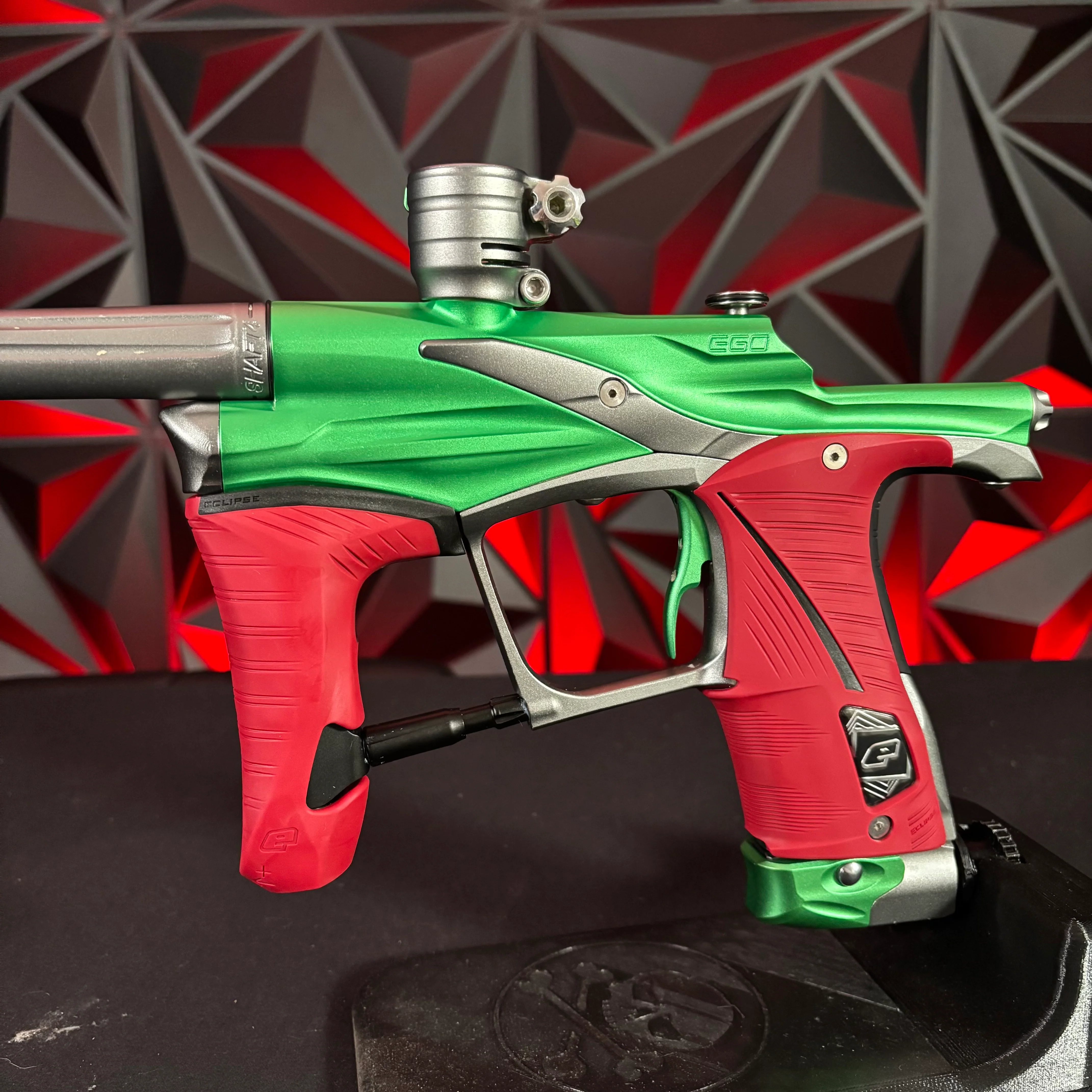 Used Planet Eclipse LV1 Paintball Gun - Green/Pewter w/ Infamous Deuce Trigger *Solinoid Checked* - Image 5