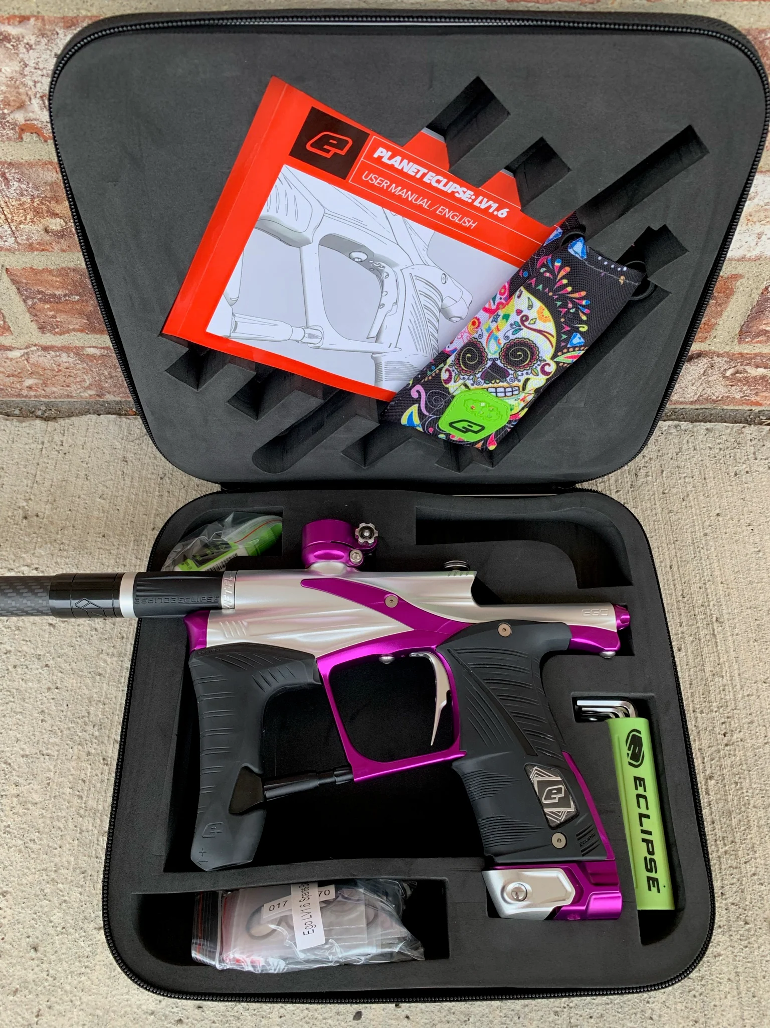 Used Planet Eclipse Lv1.6 Paintball Gun - Silver / Purple - Image 7