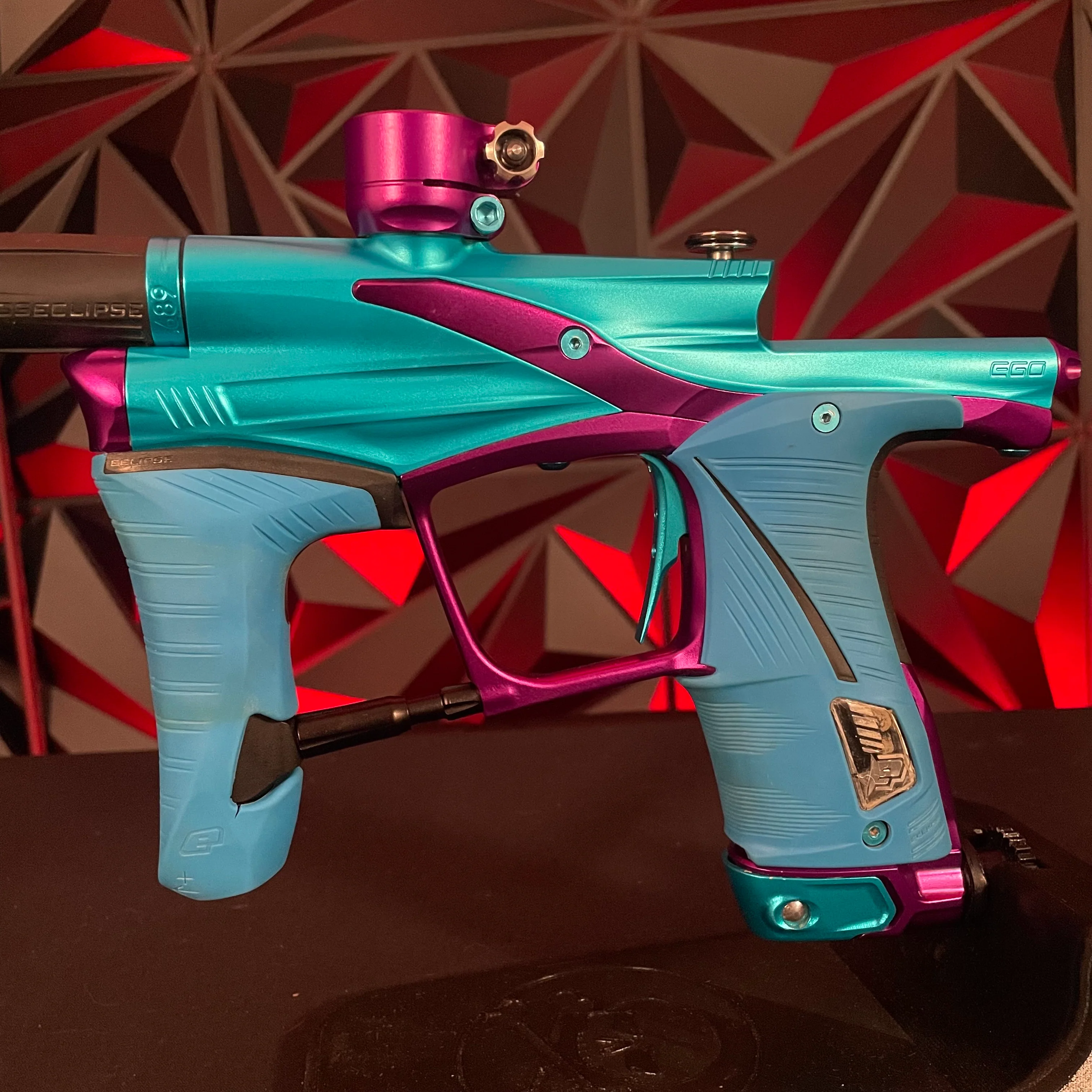 Used Planet Eclipse LV1.6 Paintball Gun - Teal/Purple w/Blue Grip Kit - Image 5