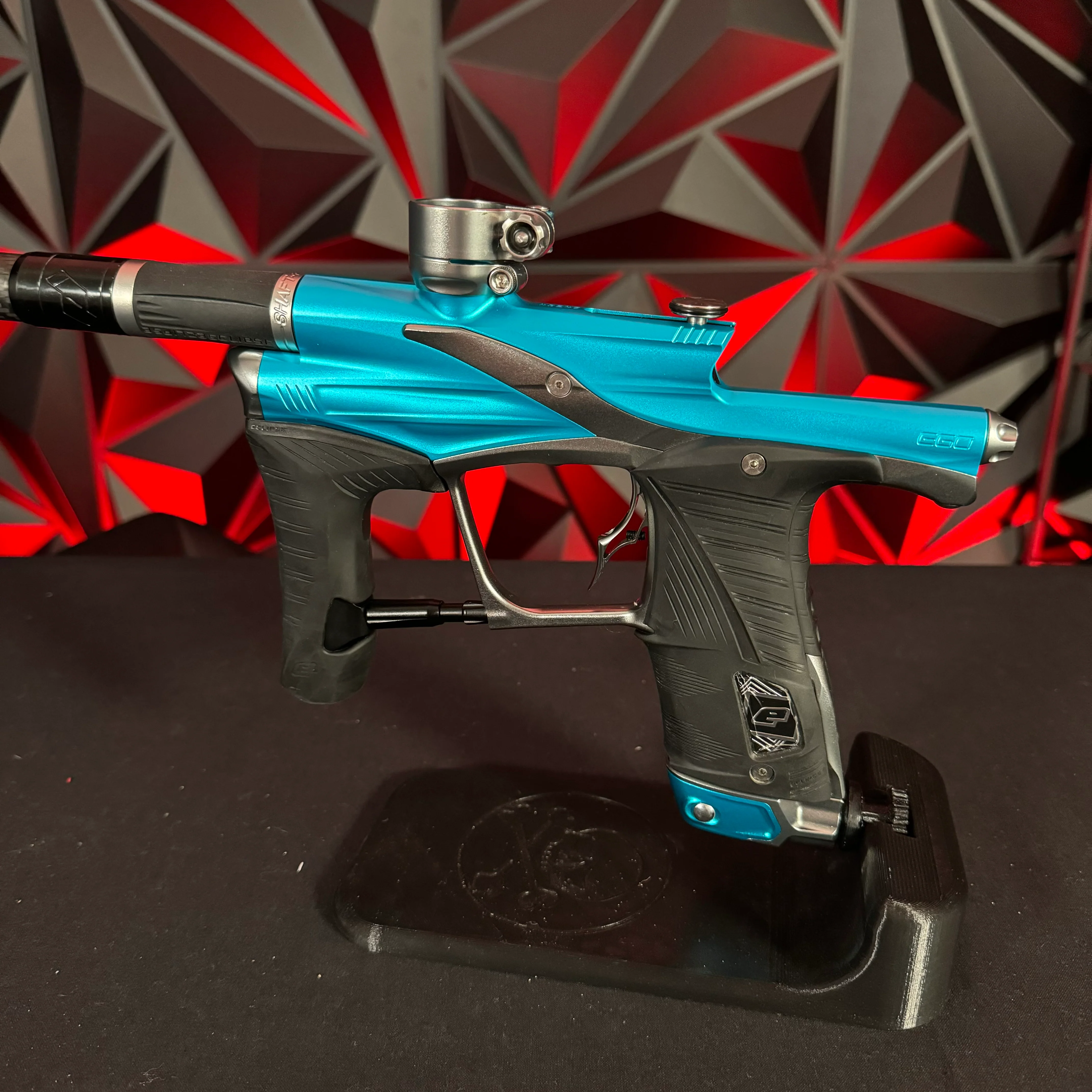 Used Planet Eclipse Lv1.6 Paintball Gun - Zircon (Teal / Grey) w/ Infamous Deuce Trigger - Image 2