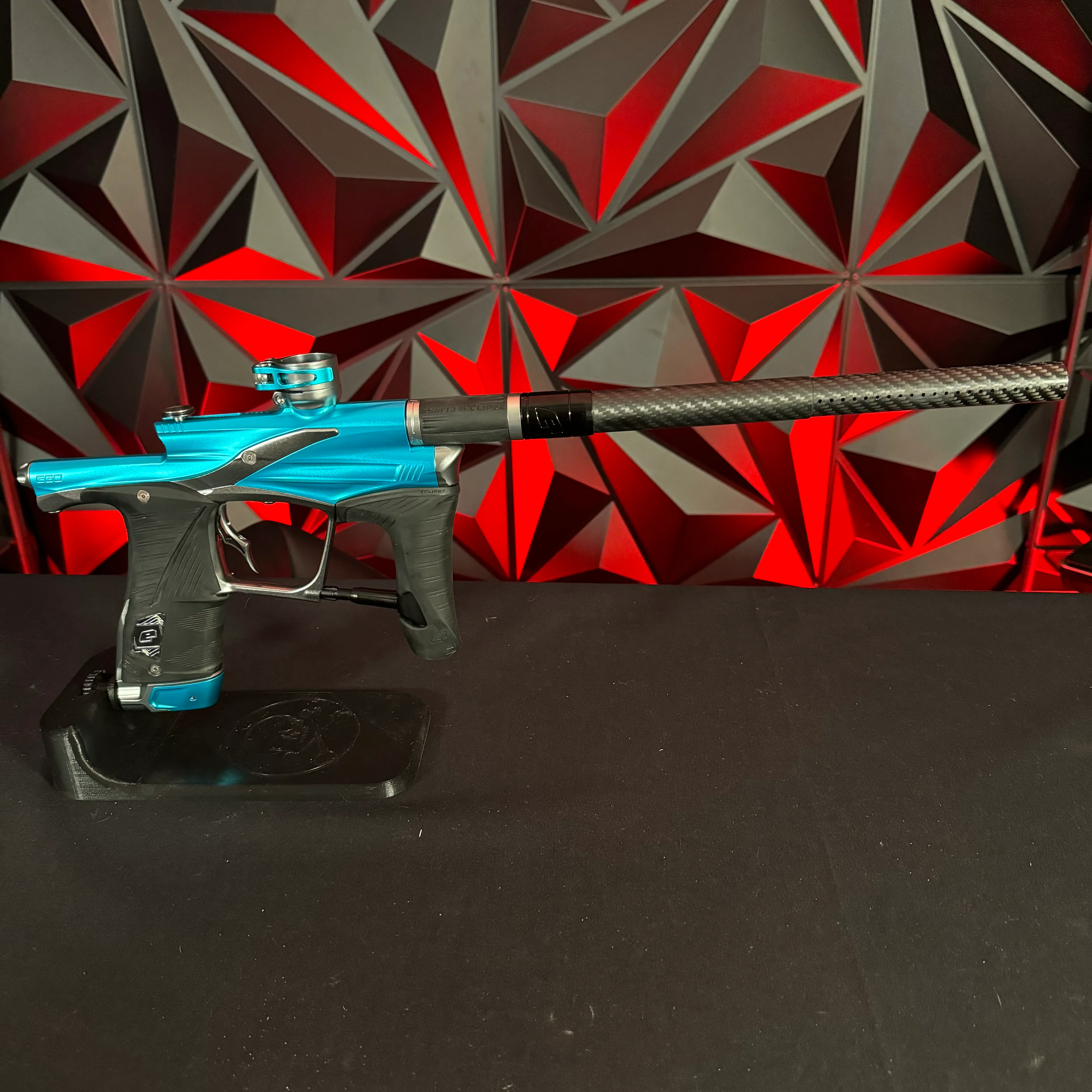Used Planet Eclipse Lv1.6 Paintball Gun - Zircon (Teal / Grey) w/ Infamous Deuce Trigger - Image 5