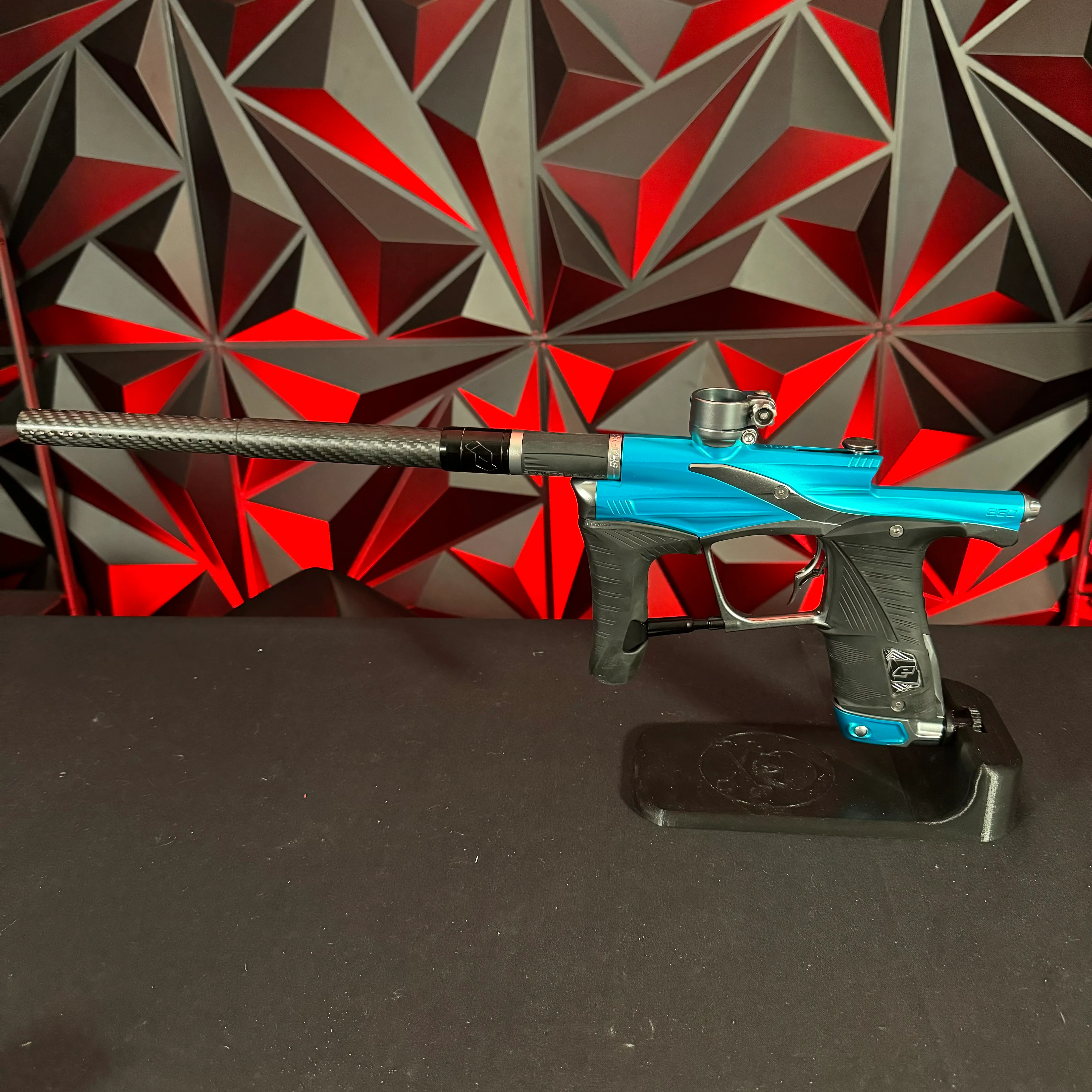 Used Planet Eclipse Lv1.6 Paintball Gun - Zircon (Teal / Grey) w/ Infamous Deuce Trigger - Image 6