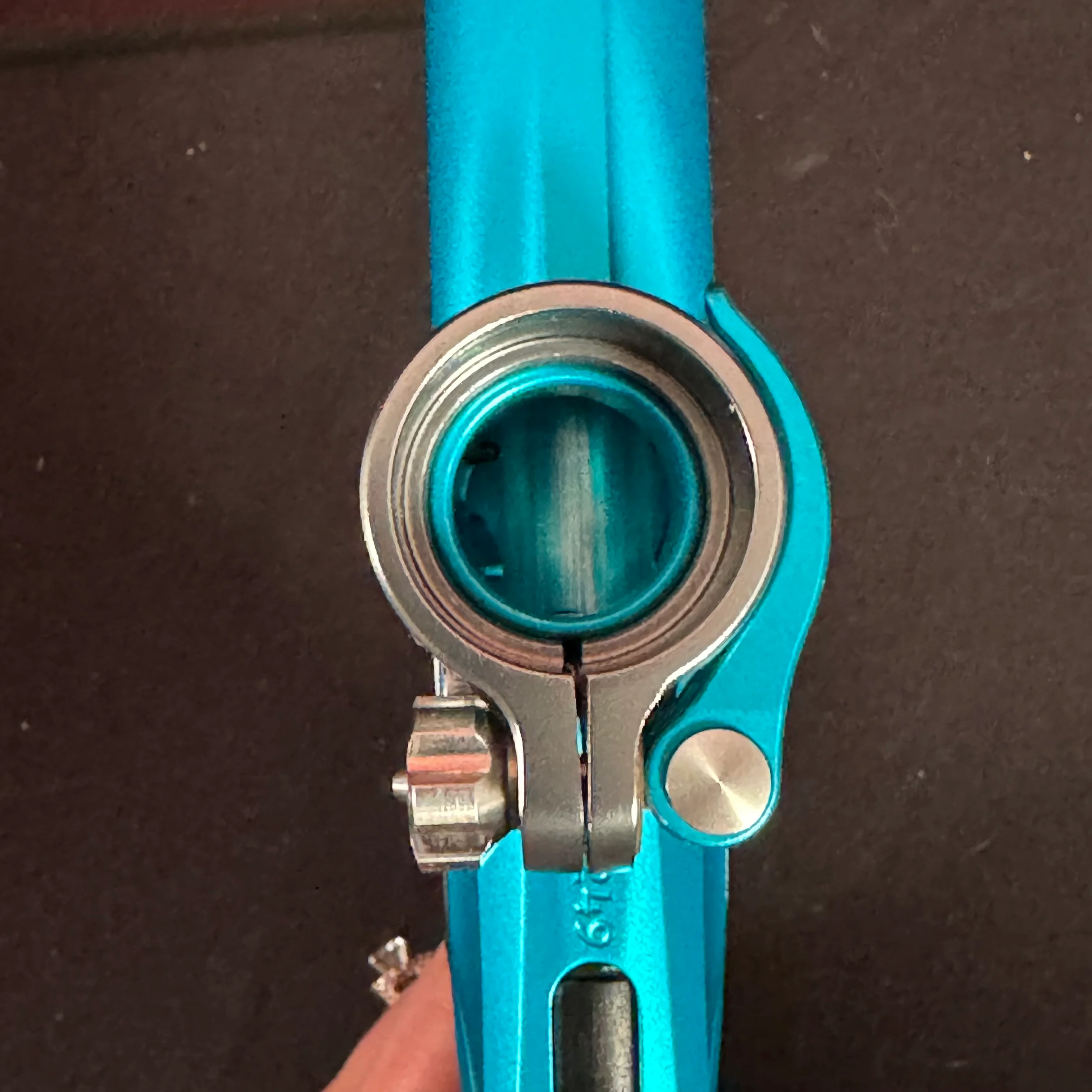 Used Planet Eclipse Lv1.6 Paintball Gun - Zircon (Teal / Grey) w/ Infamous Deuce Trigger - Image 9