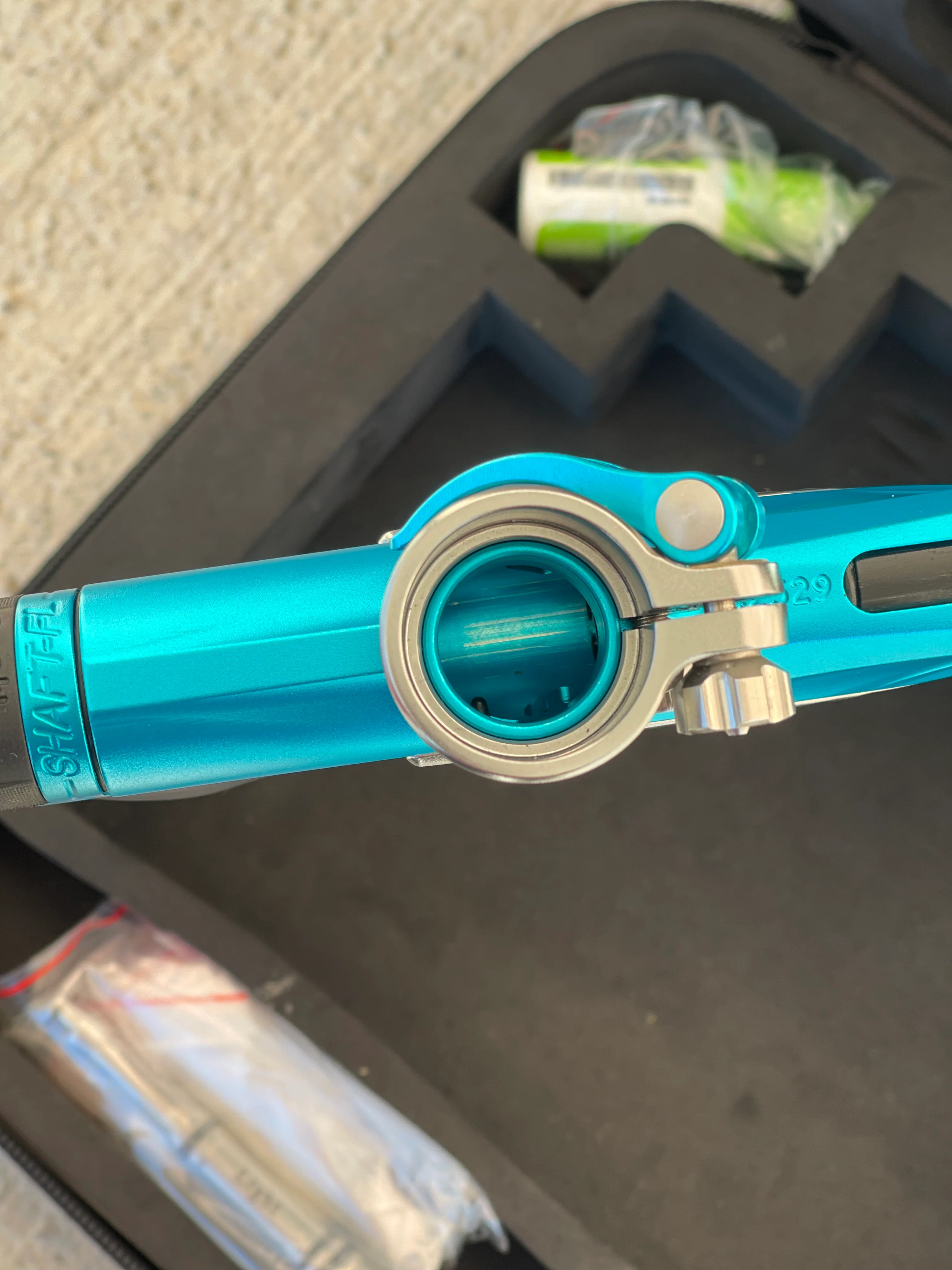 Used Planet Eclipse Lv1.6 Paintball Gun - Zircon (Teal / Grey) - Image 10